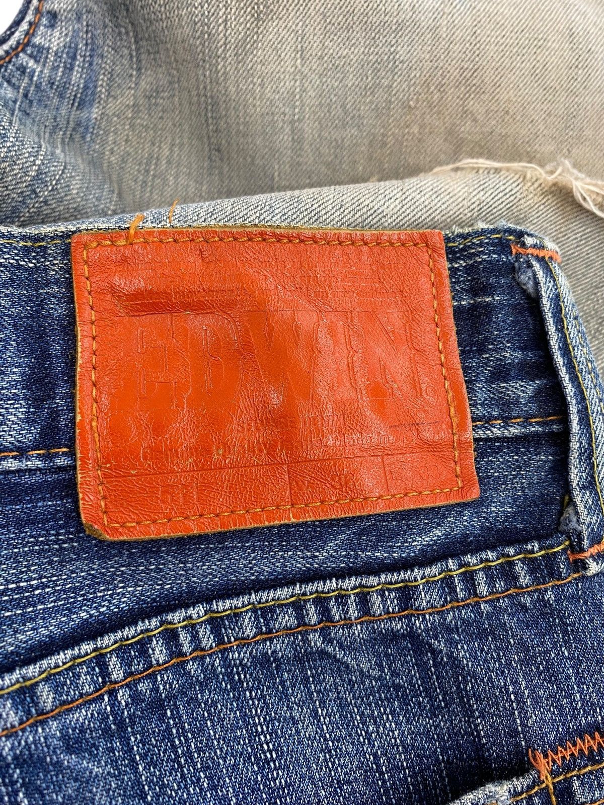 Edwin Edwin Faded Wash Ripped Style Flare Jeans Size US 32 / EU 48 - 11 Thumbnail