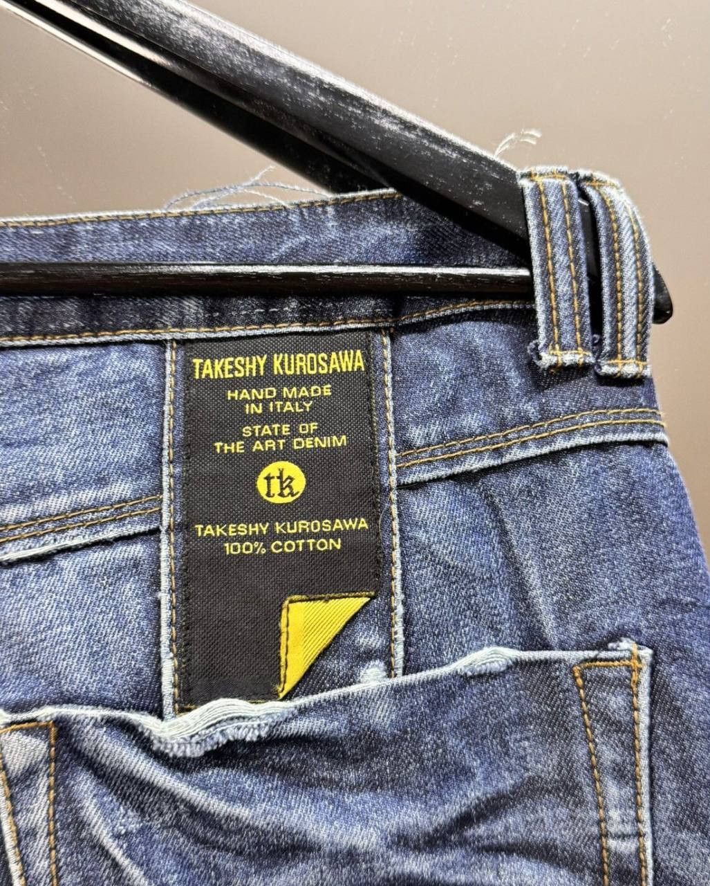 Tornado Mart Takeshy Kurosawa Sequin Logo Denim Pants Vintage Size US 32 / EU 48 - 6 Thumbnail