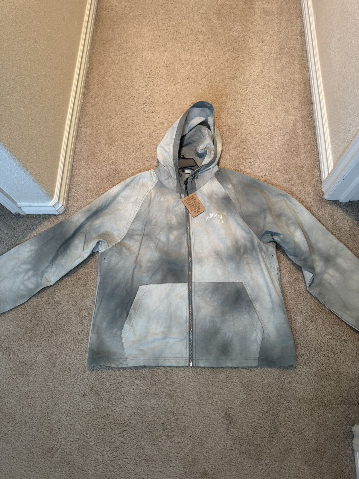 Stussy Stussy Beach Shell Wave Dye Zip Hoodie 'Sage' Size US XXL / EU 58 / 5 - 5 Thumbnail