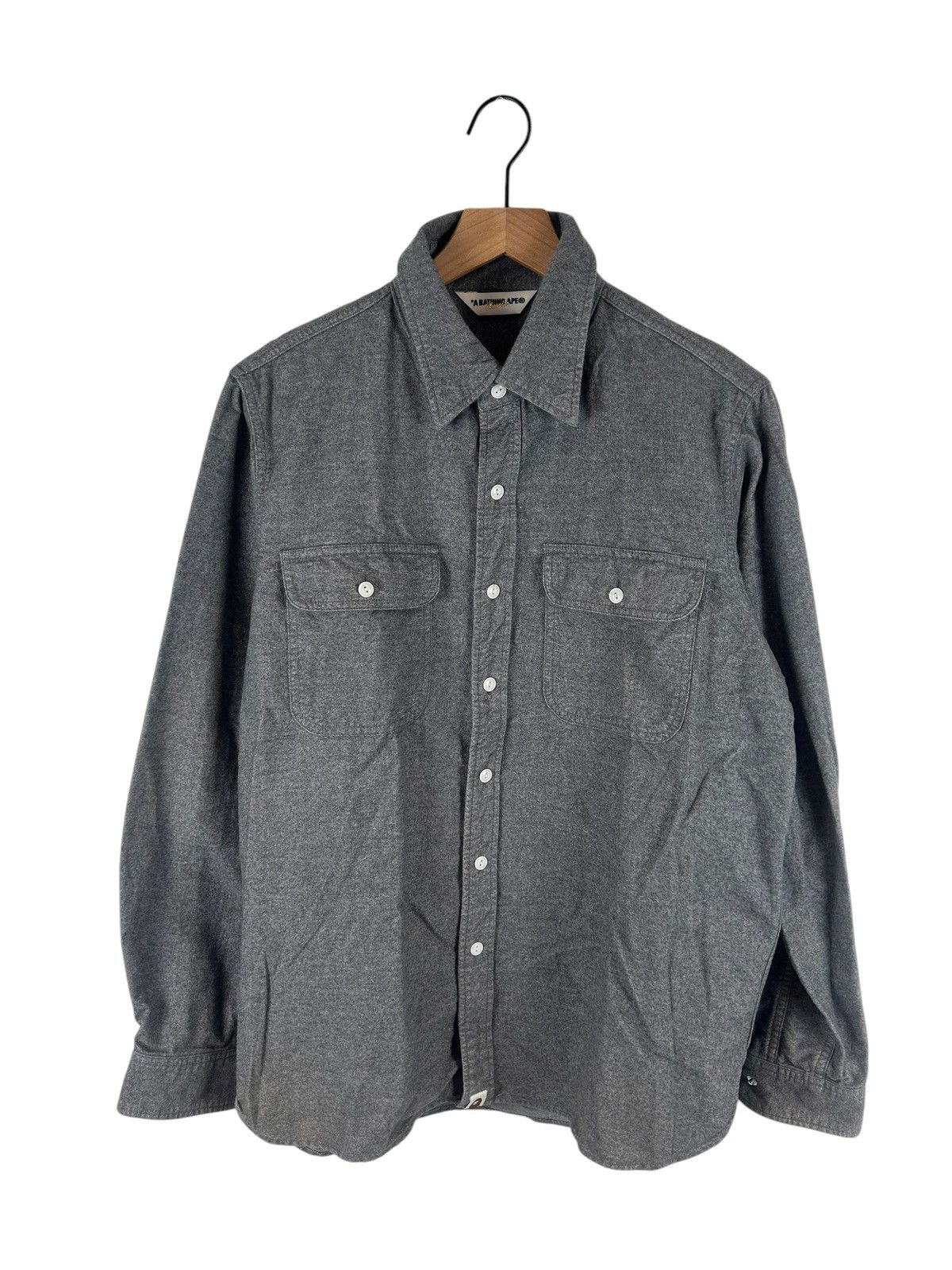 Bape Bape Wool Button Up Shirt Size US L / EU 52-54 / 3 - 1 Thumbnail