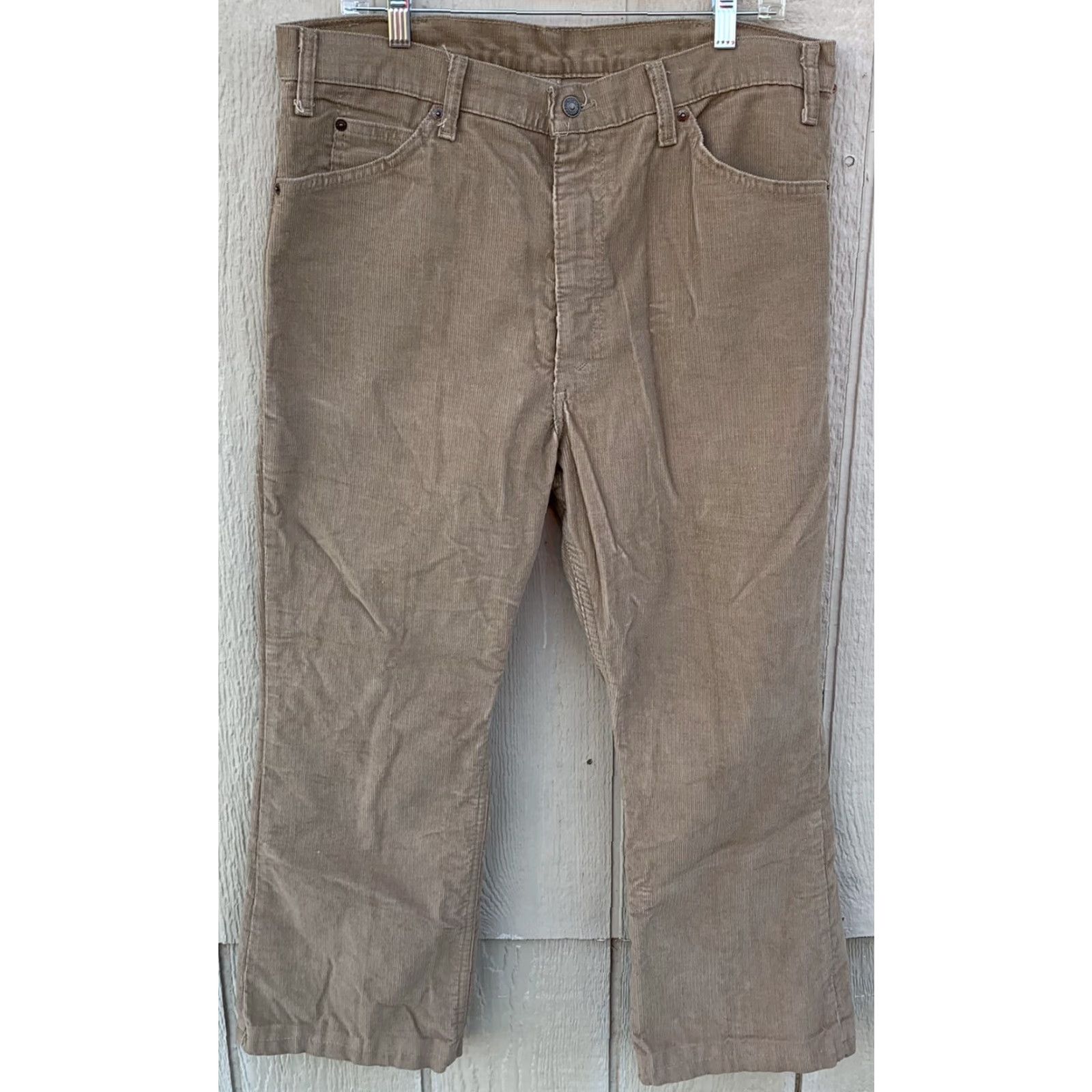 Levi's Vintage Levi’s 517 Corduroy Pants W 38 L 30 Beige Corduroy Flat Front 5 Pocket United States Mens Size US 35 - 6 Thumbnail