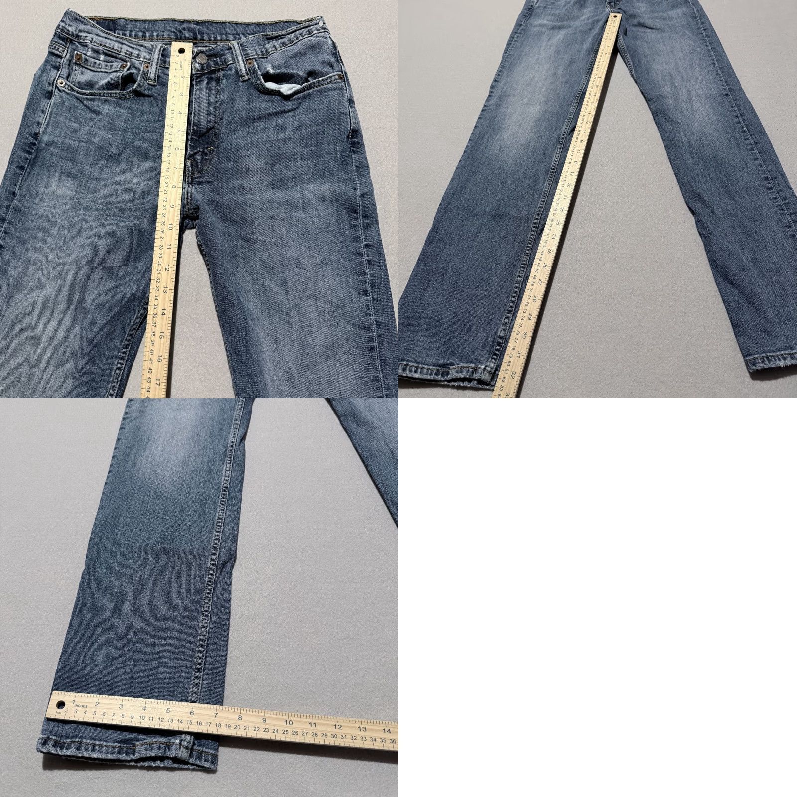 Levi's Levi's 514 Jeans Men Blue Denim Low Rise Classic Straight Fit 32x34 Distressed - Levi's Jeans Men Blue Denim 32x34 Distressed Size US 32 / EU 48 - 9 Thumbnail