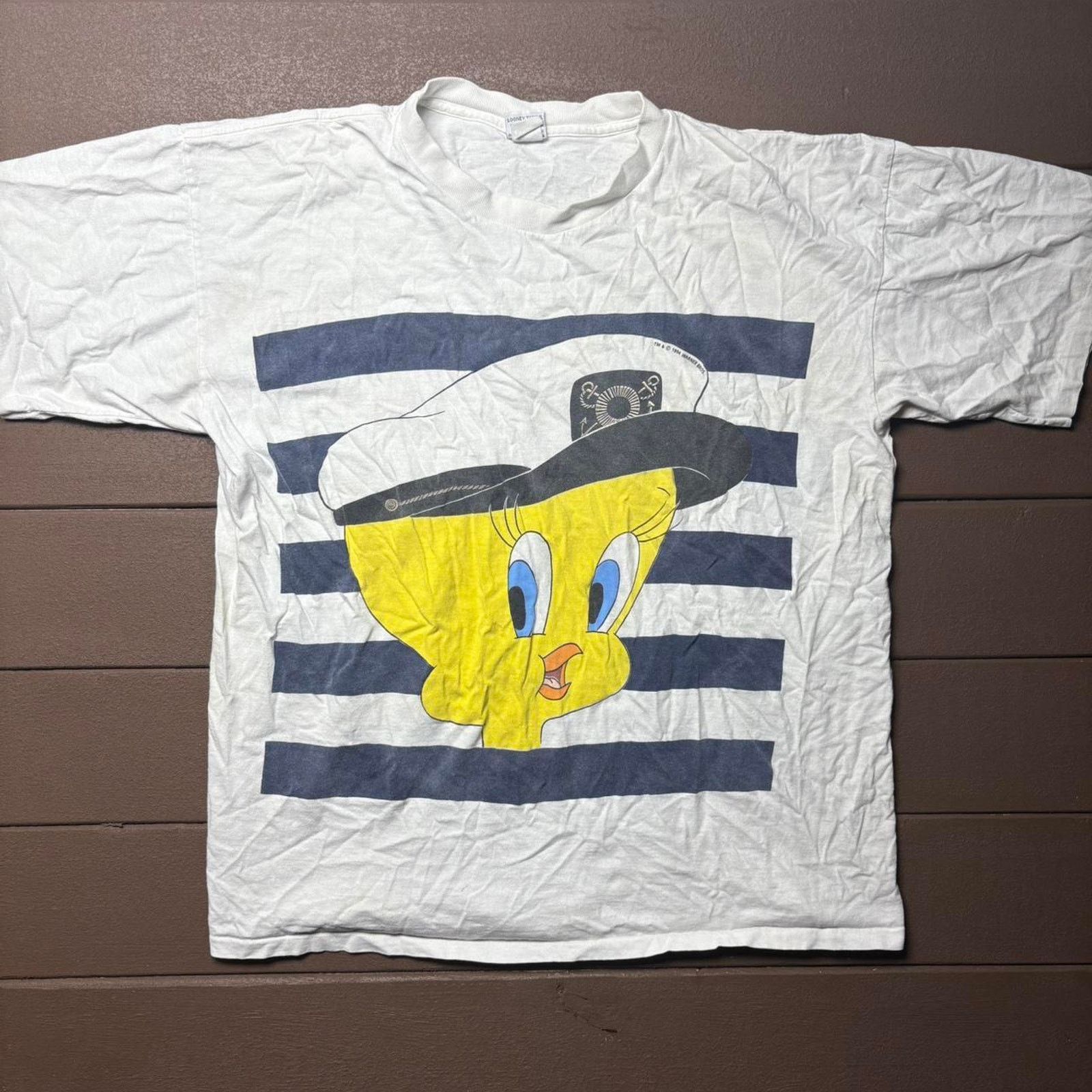 Disney Vintage 1994 Tweety Bird Looney Tunes Single Stitch Shirt Size US XL / EU 56 / 4 - 1 Thumbnail