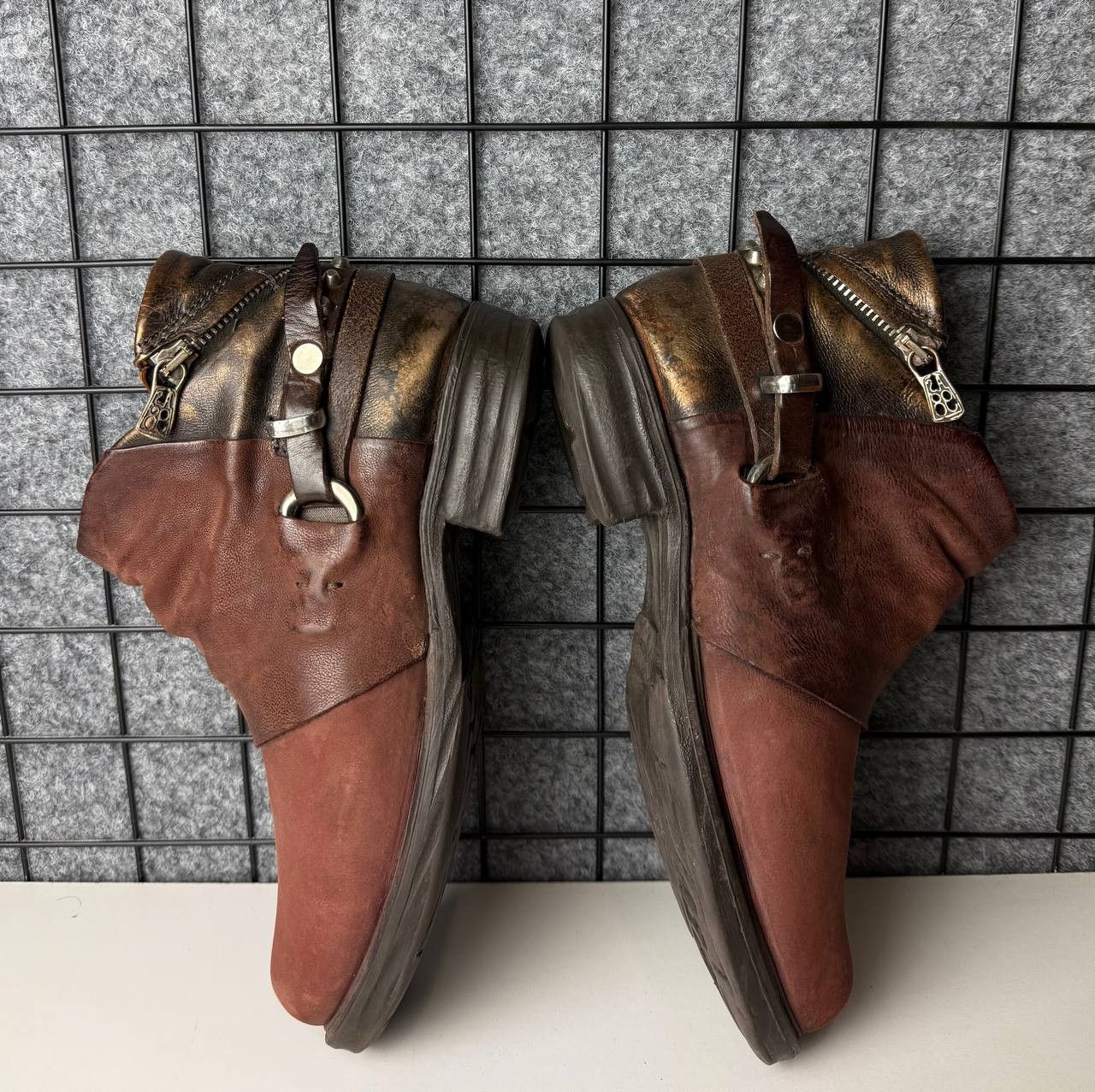 Japanese Brand A.S. 98 Airstep Avant Garde Burgundy Leather Boots Size US 9 / IT 39 - 4 Thumbnail