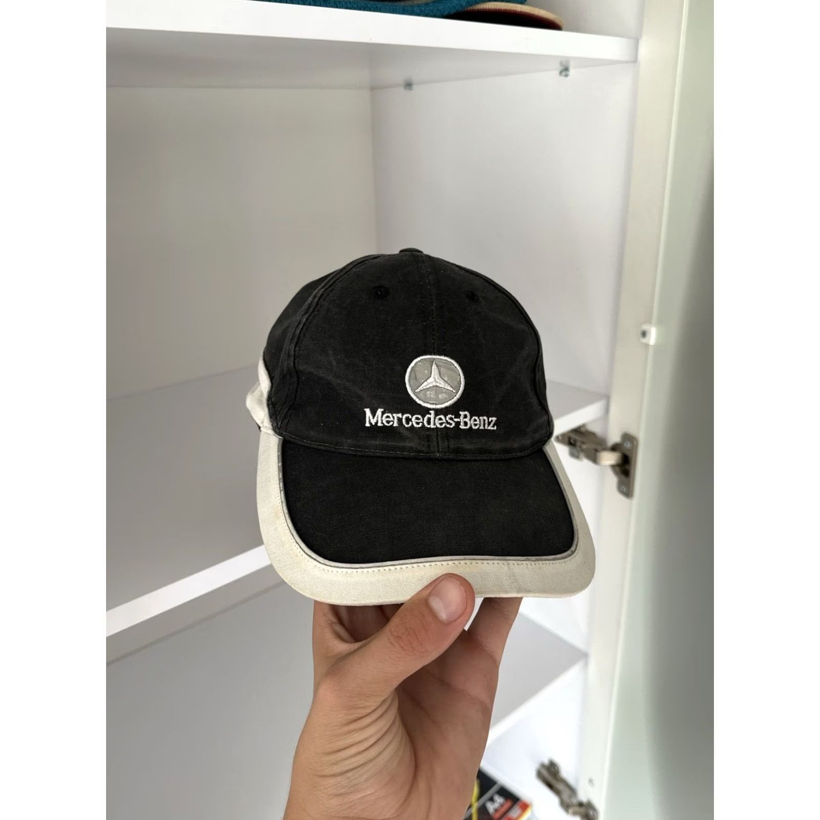 Mercedes-Benz VINTAGE Mercedes Denz Cap Baseball Mens One Size Black 90s Cars washed cap Size ONE SIZE - 4 Thumbnail