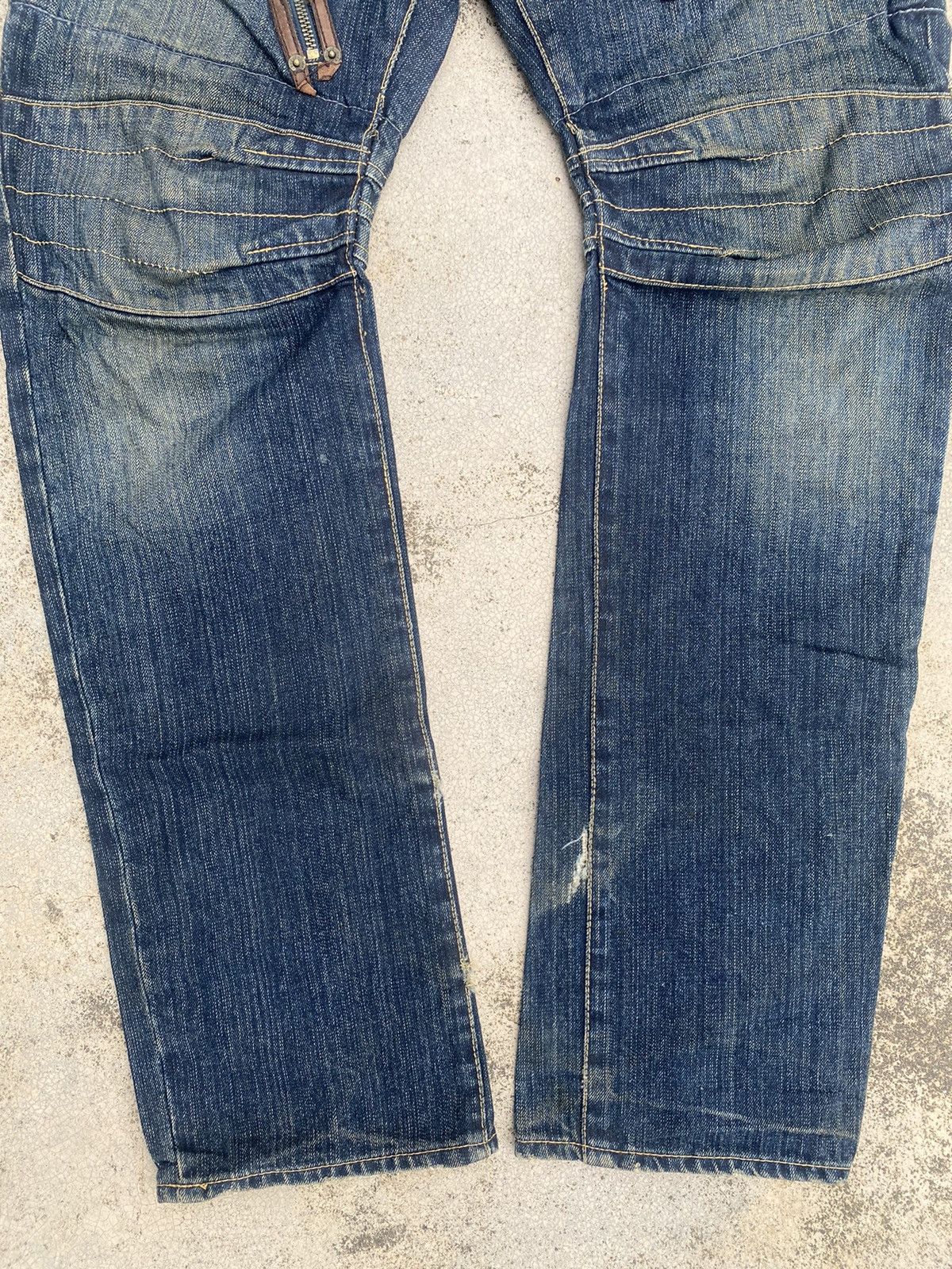 If Six Was Nine × Japanese Brand × PPFM PPFM Double Waist Zipper Clawmark Denim Jeans Size US 31 - 9 Thumbnail