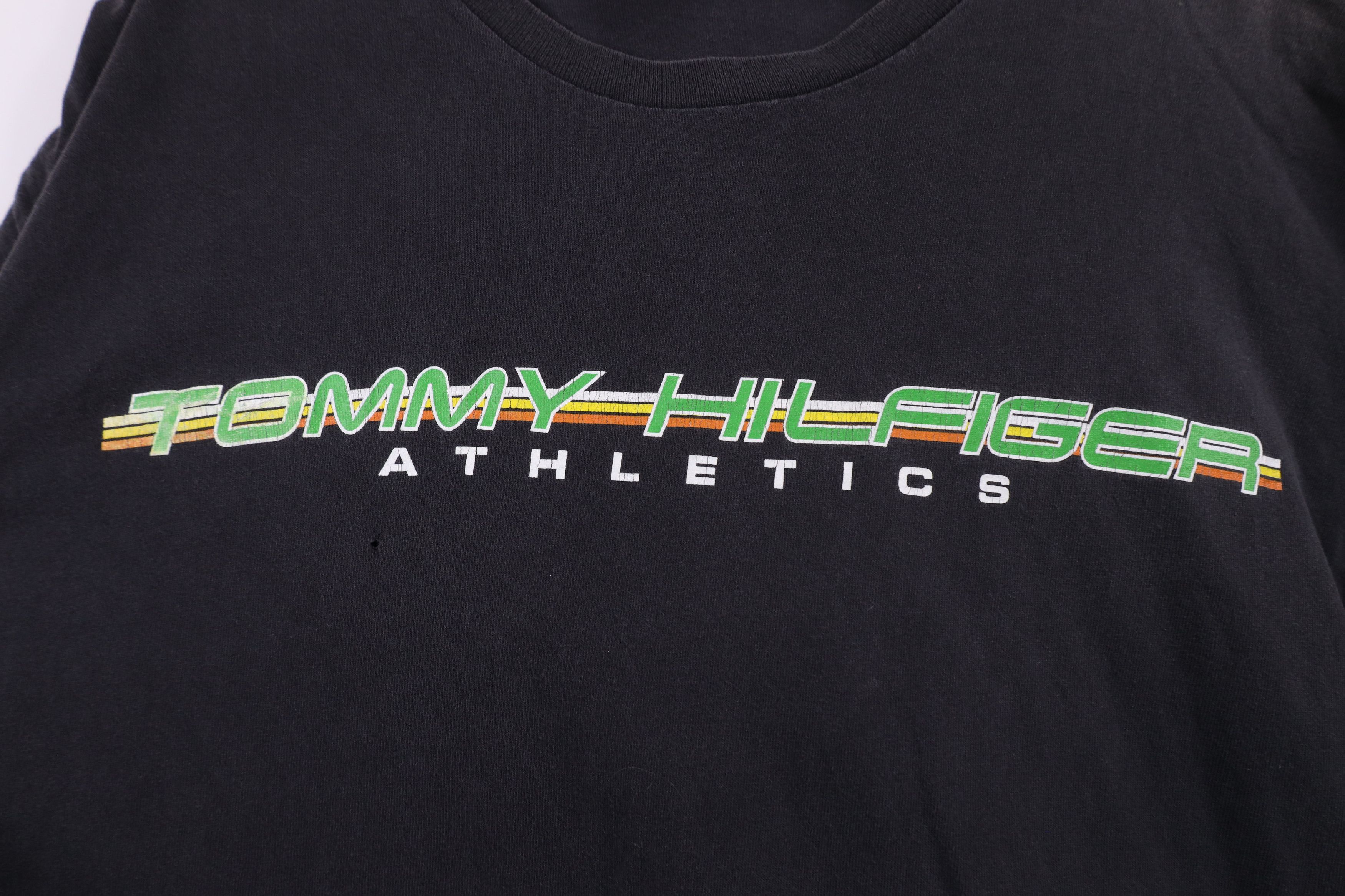 Tommy Hilfiger × Vintage Vintage 90s Tommy Hilfiger Athletics Spell Out T-Shirt USA Size US L / EU 52-54 / 3 - 6 Thumbnail