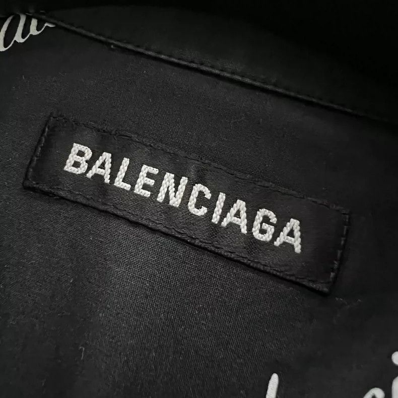 Balenciaga Balenciaga size 38 Cursive Bullet Logo Short Sleeve Shirt Size S / US 4 / IT 40 - 3 Thumbnail