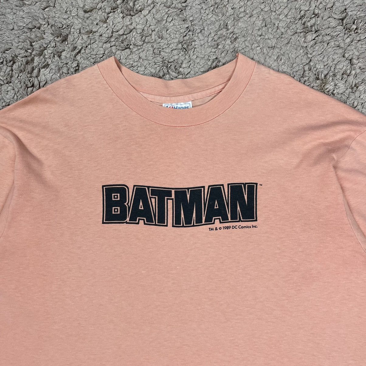 DC Comics Vintage 80’s Hanes Batman Spellout Longsleeve T-shirt Size US L / EU 52-54 / 3 - 5 Thumbnail