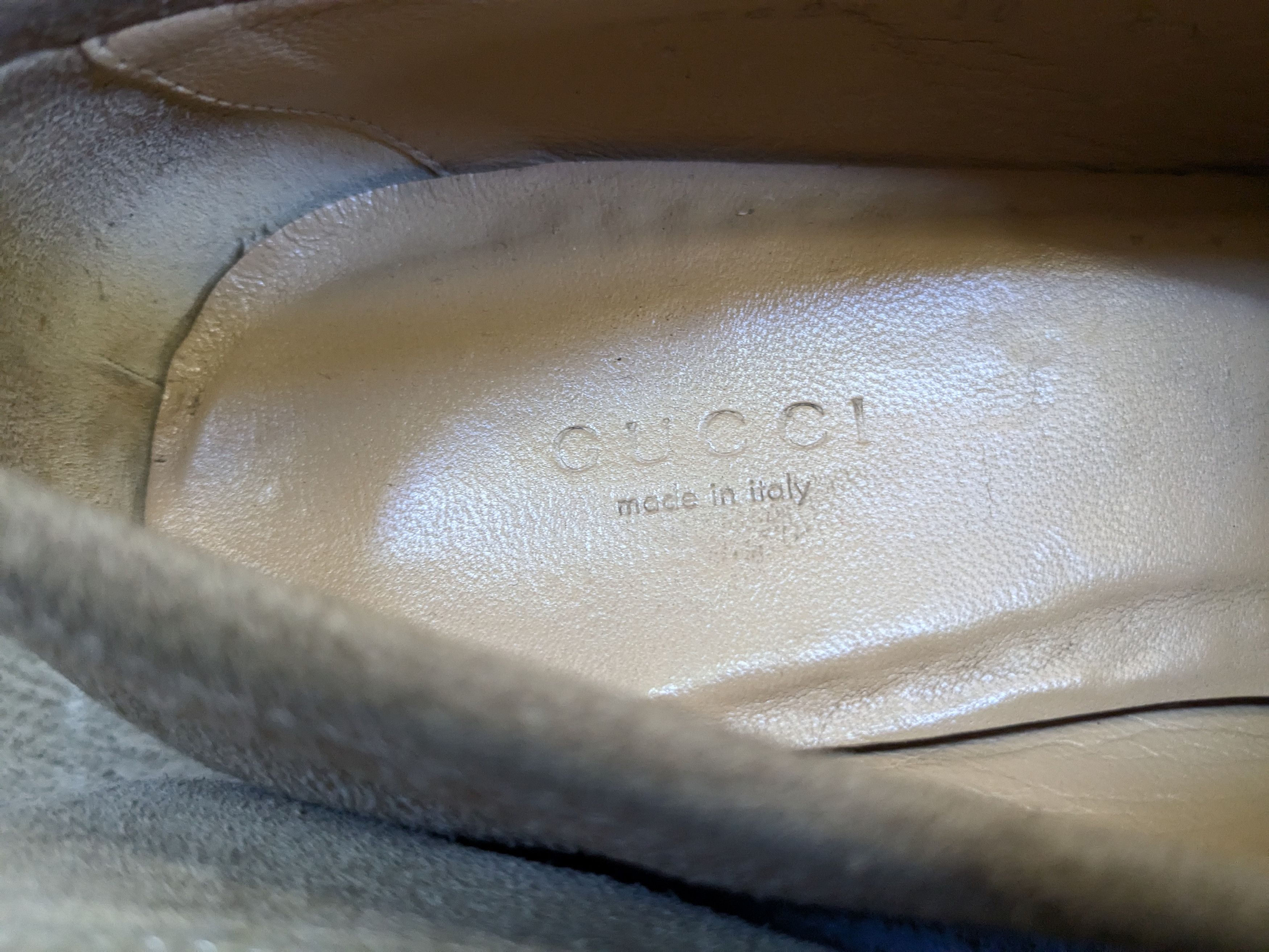 Gucci Women Gucci Horsebit Loafers Beige Suede 10 B Leather Crepe Size US 10 / IT 40 - 6 Thumbnail