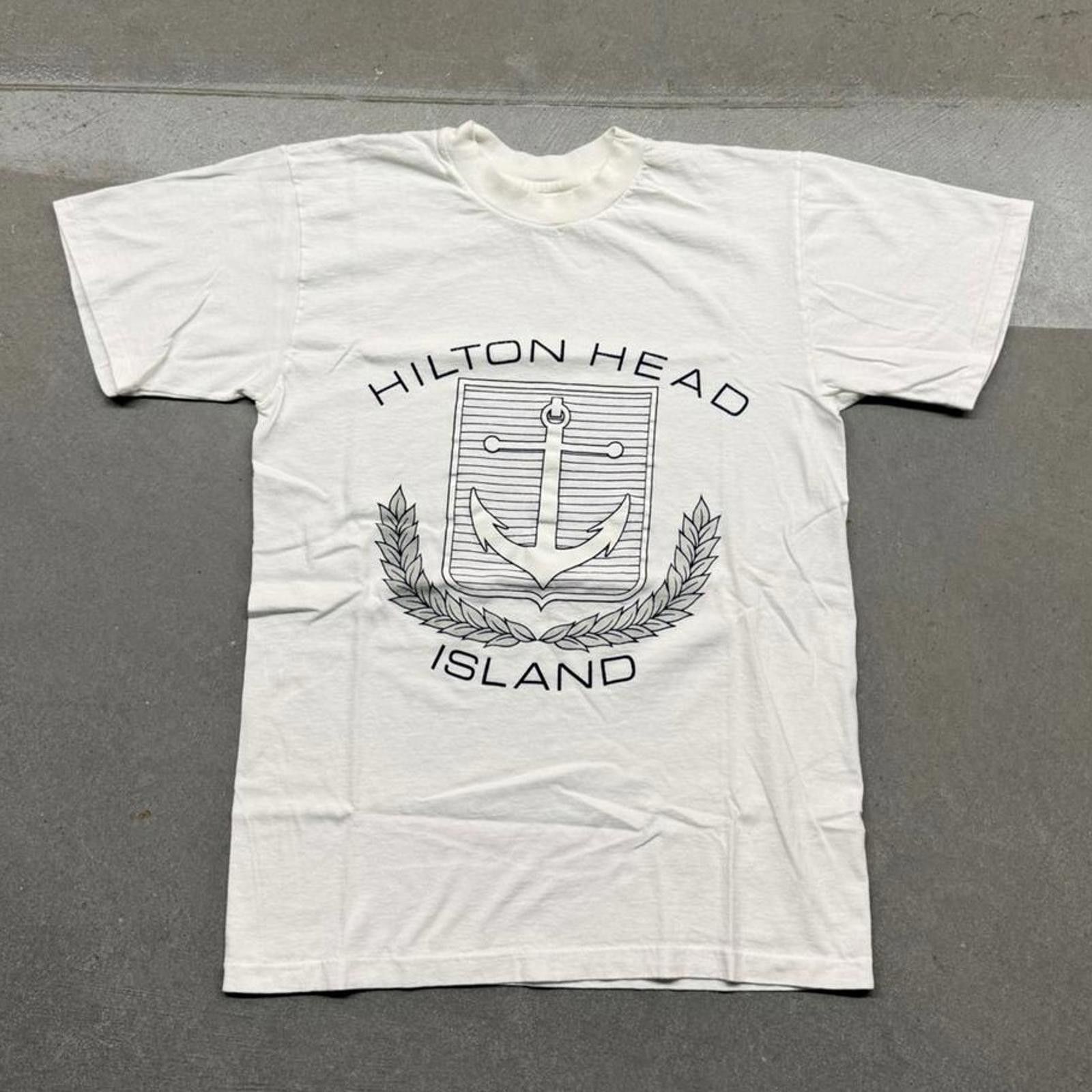 Designer Vintage 80s/90s Hilton Head Island Naval Single Stitch Shirt Size US M / EU 48-50 / 2 - 2 Thumbnail