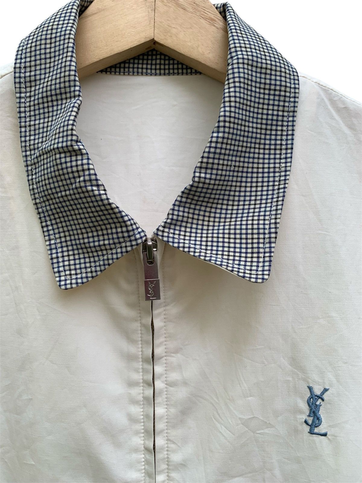 Yves Saint Laurent Vintage ysl pour homme plaid collar jacket Size US L / EU 52-54 / 3 - 2 Thumbnail
