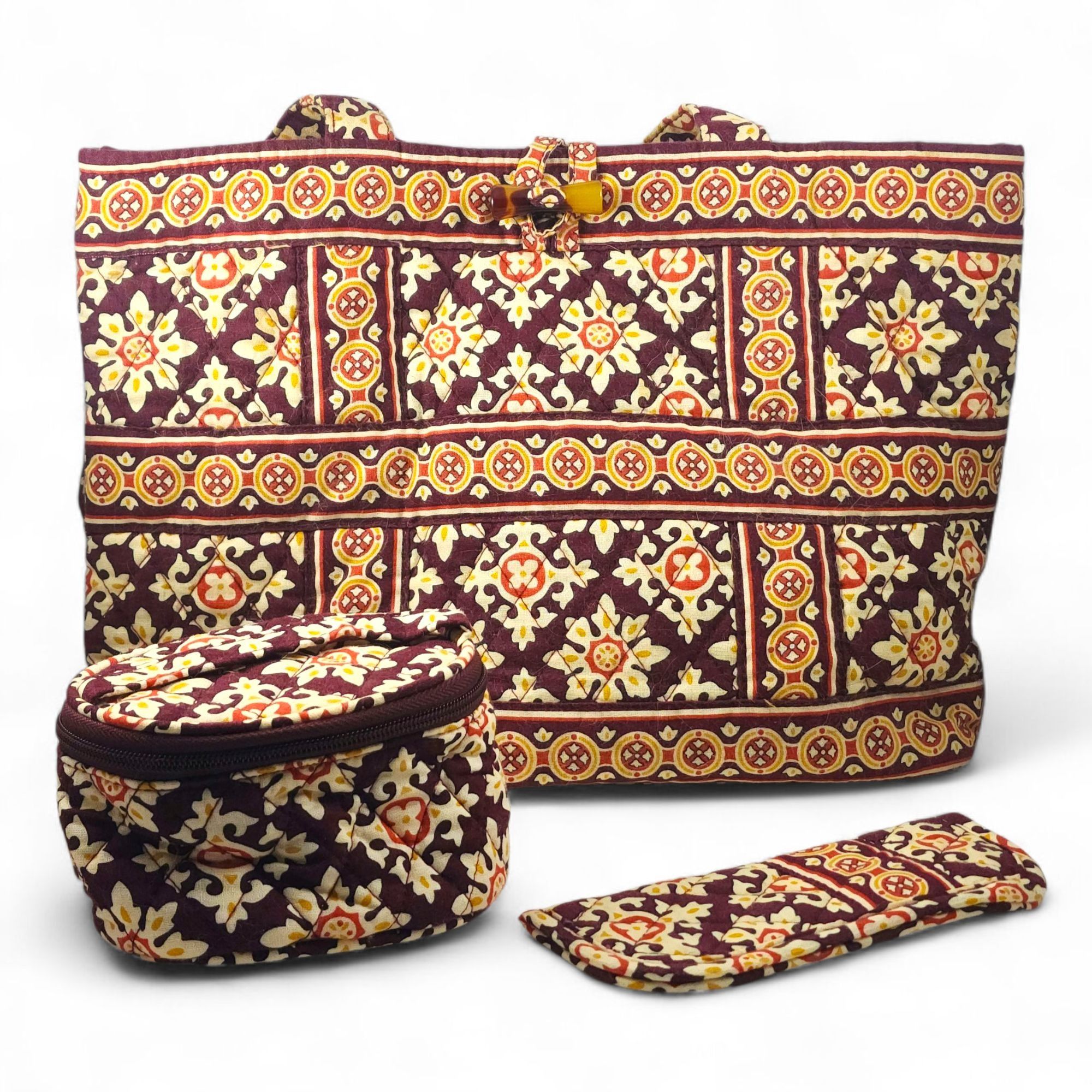 Vera Bradley Vera Bradley Purse Bag Set Y2K Cosmetic Case Glasses Sleeve Size ONE SIZE - 1 Thumbnail