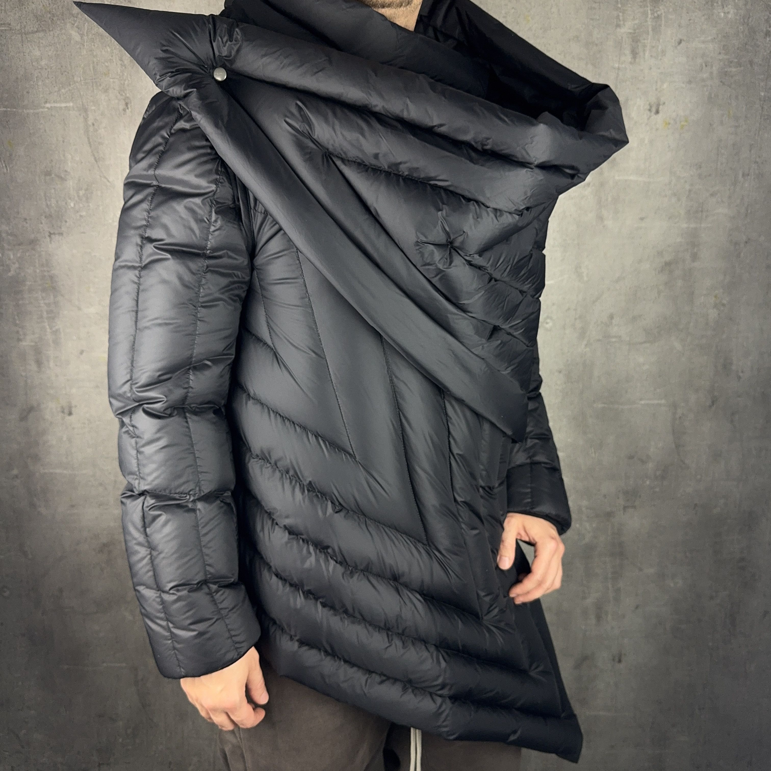 Rick Owens RICK OWENS FW23 Luxor Gleam Scarf Down Vest Gilet Size US M / EU 48-50 / 2 - 7 Thumbnail