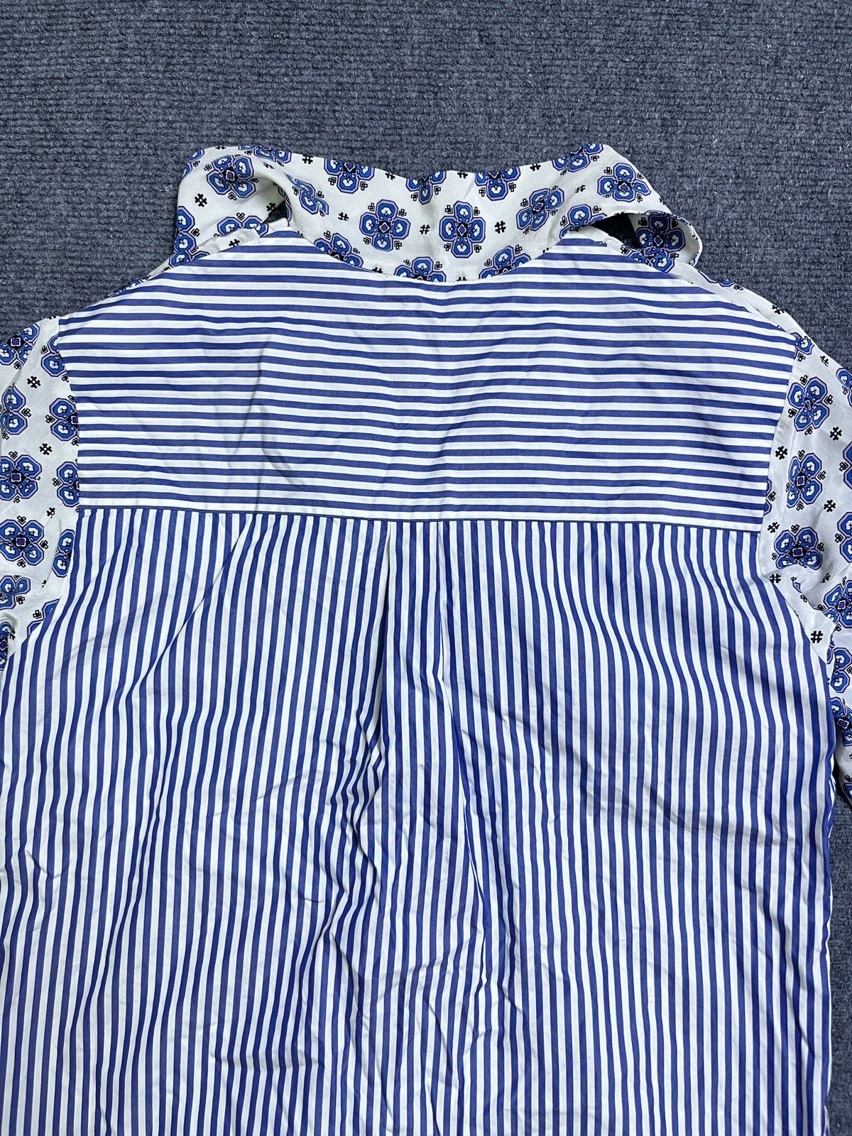 Sandro Sandro Blanc Mixed Pattern Silk Blouse (White) Size S / US 4 / IT 40 - 8 Thumbnail
