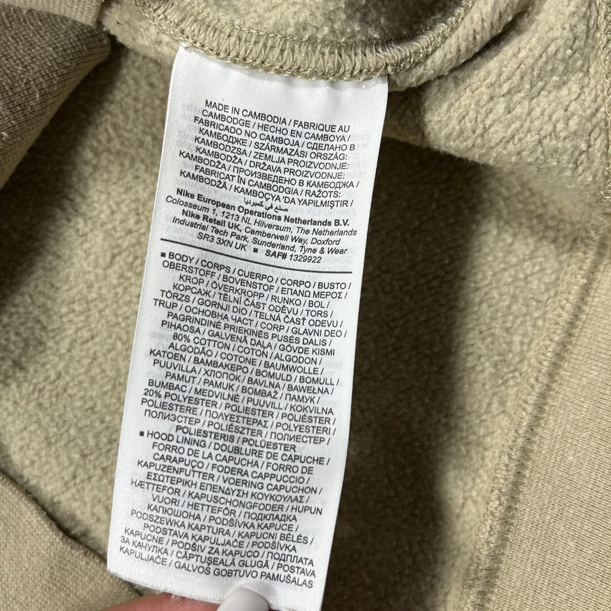 Nike × Vintage Vintage Style Nike Beige Hoodie Sweatshirt Small Swoosh Logo Size US L / EU 52-54 / 3 - 6 Thumbnail