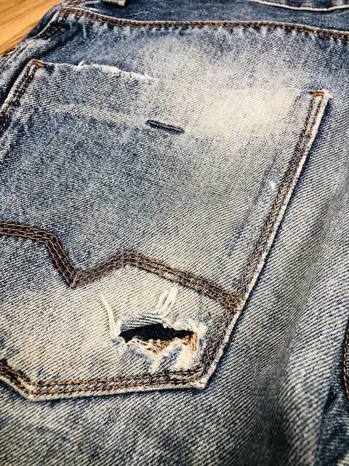Japanese Brand Boss Orange Distressed Jeans (33) Size US 30 / EU 46 - 23 Thumbnail
