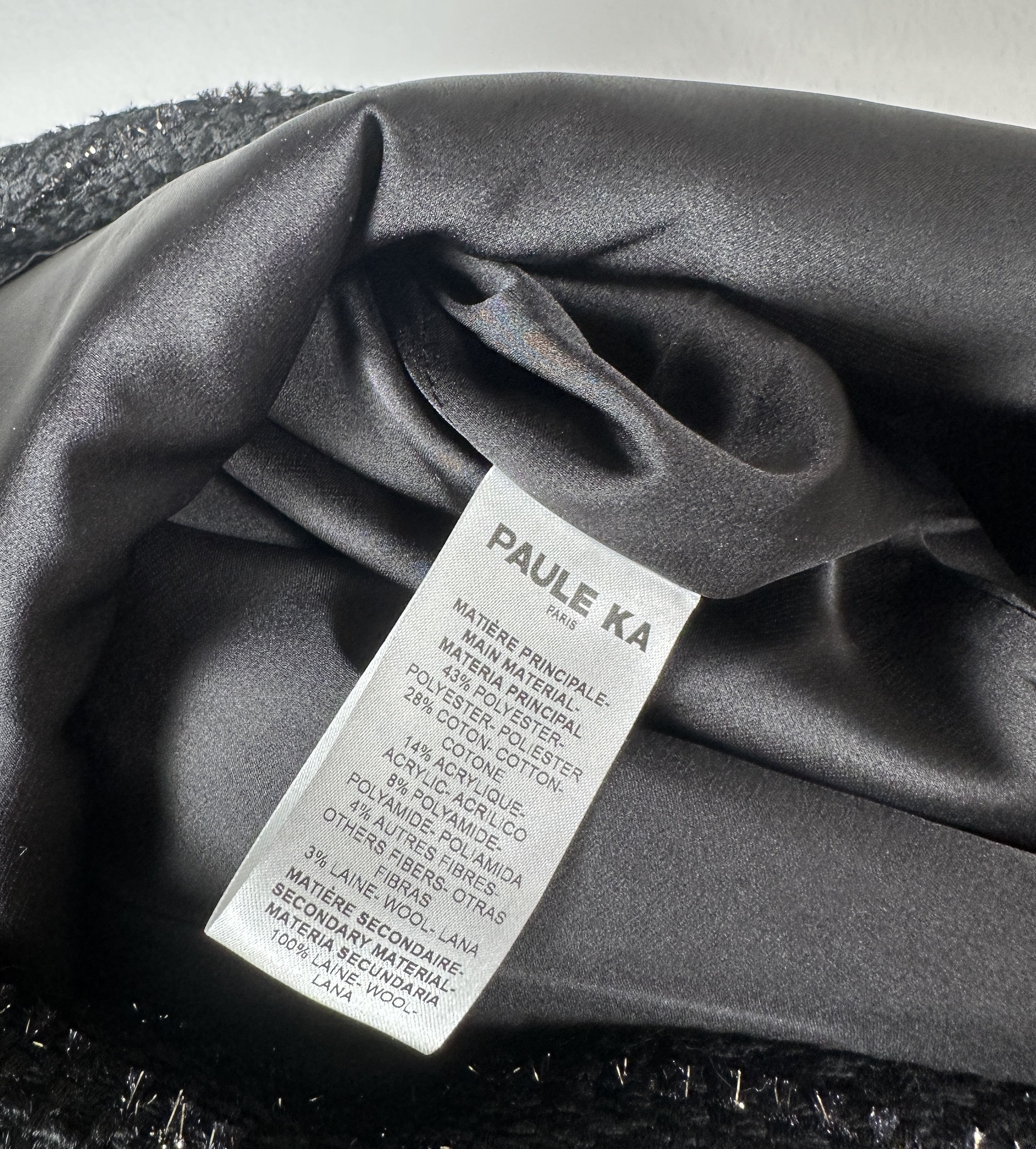 PAULE KA Tweed Lurex Black Dress Size L / US 10 / IT 46 - 7 Thumbnail
