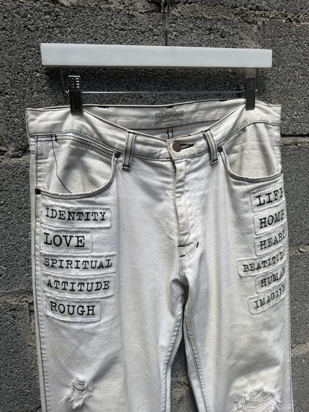 Number (N)ine AW04 Number (N)ine Patches Denim Size US 32 / EU 48 - 4 Thumbnail