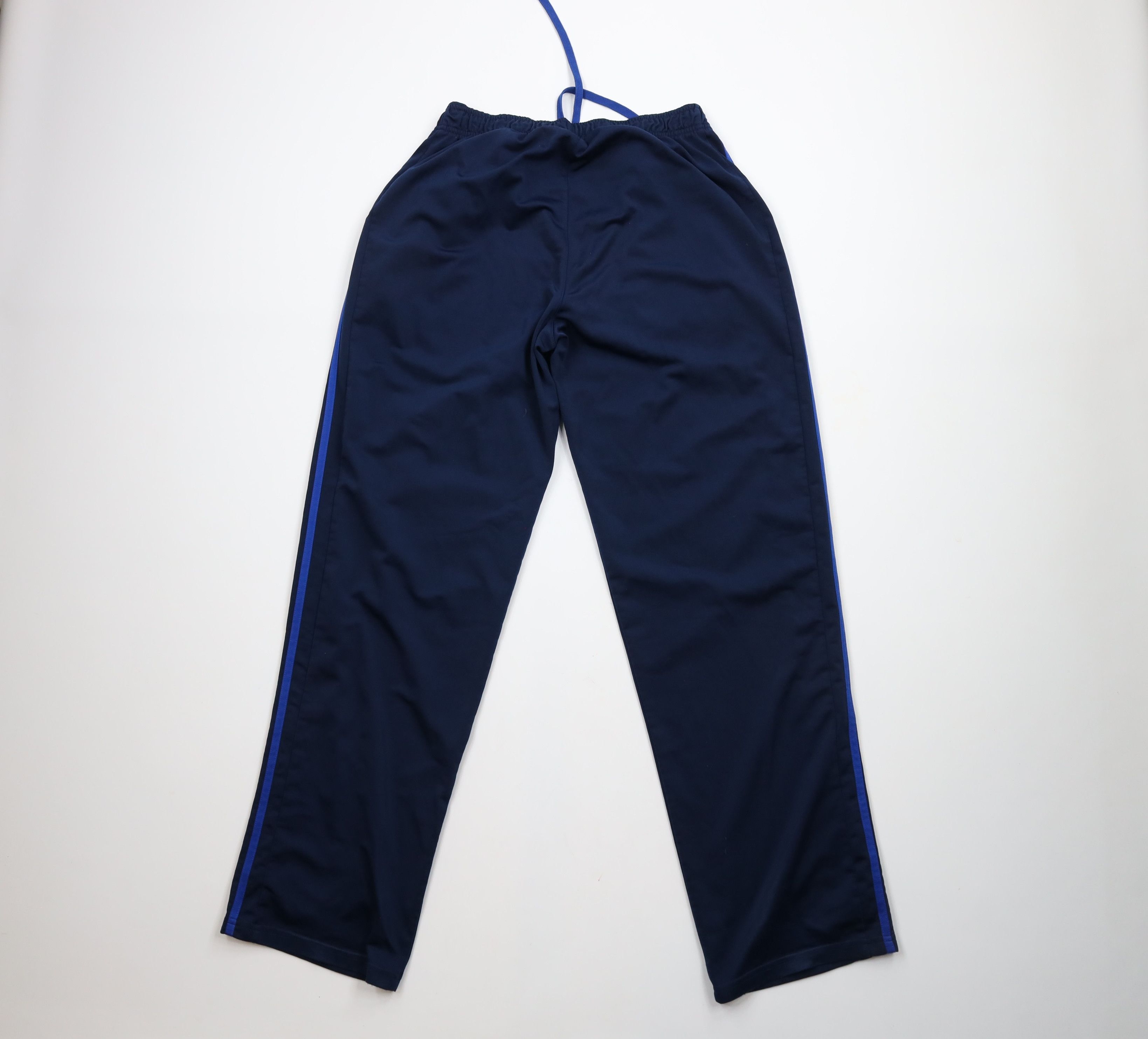 Adidas × Vintage Vintage Adidas Spell Out Striped Wide Leg Sweatpants Blue Size US 36 / EU 52 - 10 Thumbnail