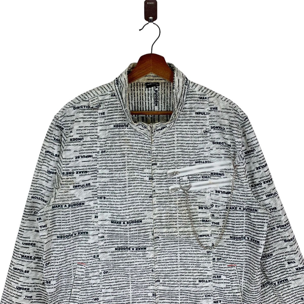If Six Was Nine × Vintage VINTAGE GRIGRI PUNK FULL PRINT ZIPPER JACKET Size US L / EU 52-54 / 3 - 4 Thumbnail