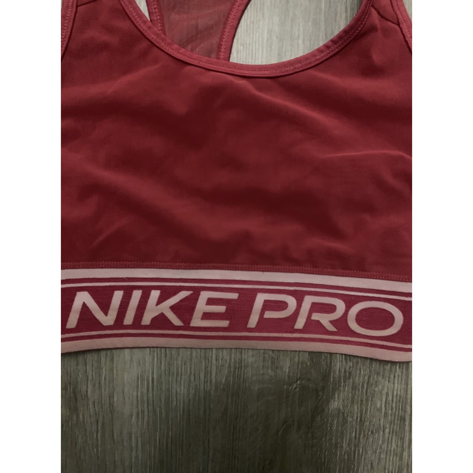 Nike Nike Womens Pro Training No Pad Racerback Wireless Red Sports Bra Size Medium Size ONE SIZE - 2 Thumbnail