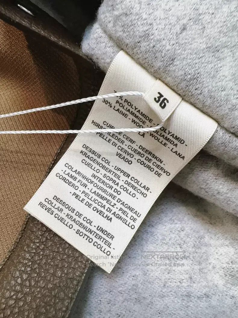 Hermes Hermes Sheepskin Collar Patch Deer Leather Brown Jacket Co Size XS / US 0-2 / IT 36-38 - 9 Thumbnail