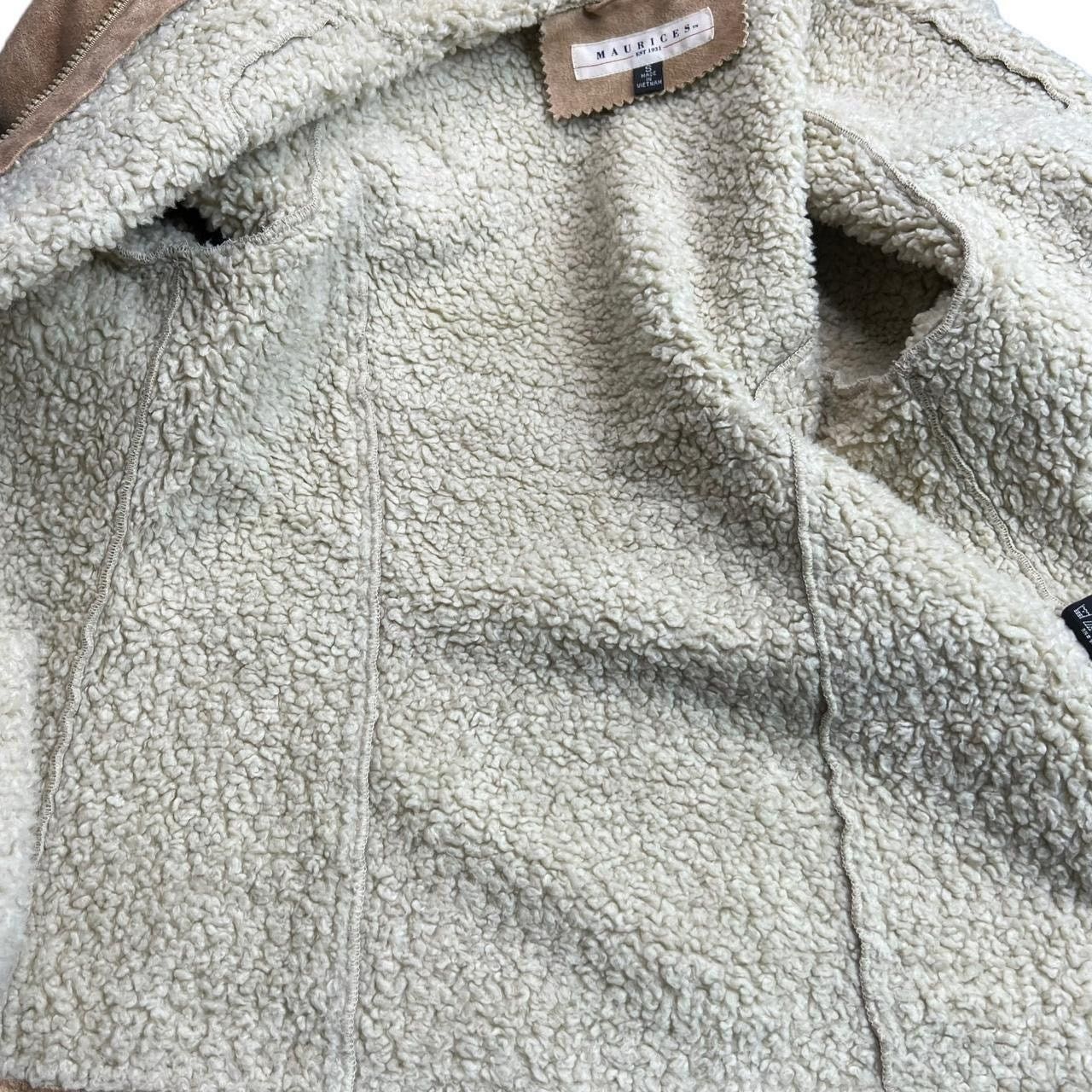 Vintage Y2K Sherpa Lined Zip Front Afghan Coat Faux Suede Size Small Size S / US 4 / IT 40 - 5 Thumbnail