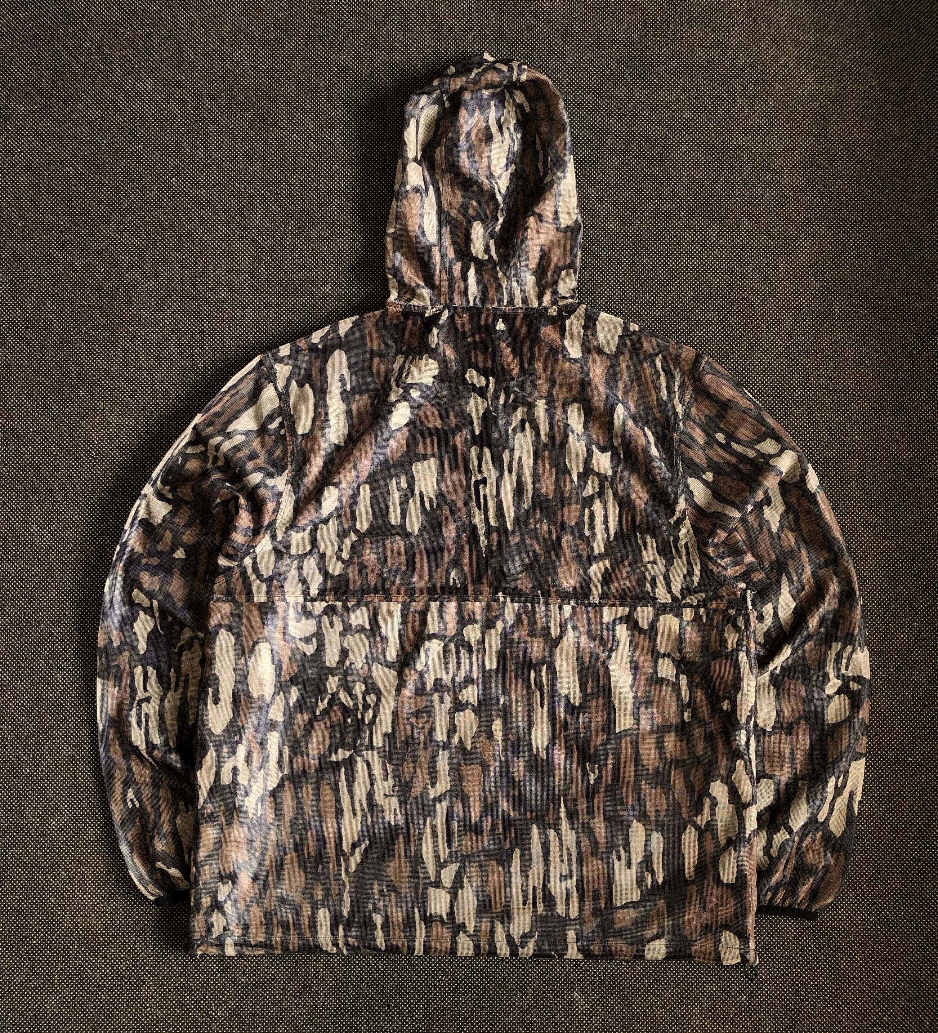 Stussy RARE🔥SS19 TREE BARK CAMO POLY-MESH 1/2 ZIP PULLOVER Size US XL / EU 56 / 4 - 3 Thumbnail