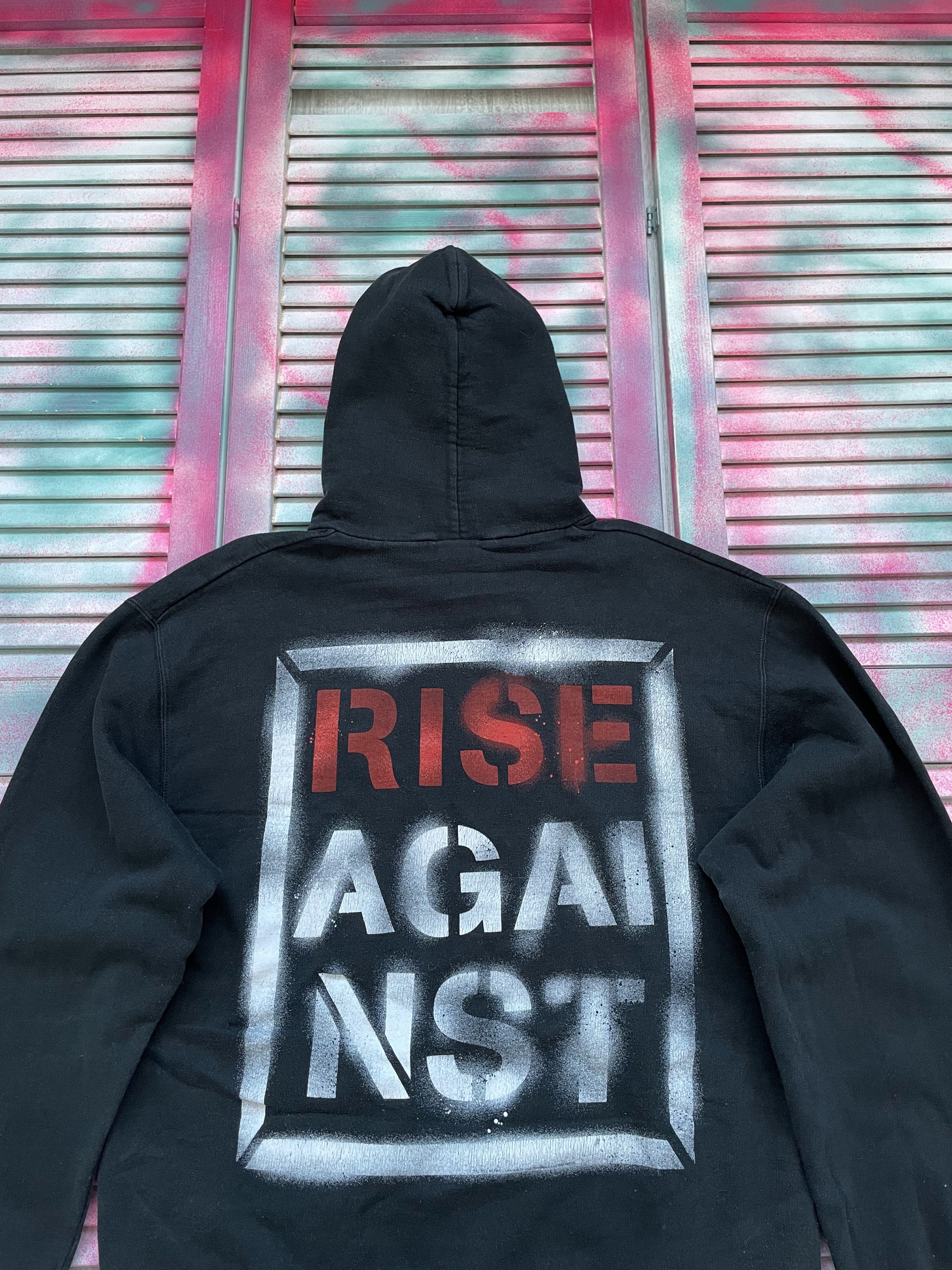 Band Tees Vintage RISE AGAINST Street Style Graffiti Big Logo Hoodie Size US L / EU 52-54 / 3 - 6 Thumbnail