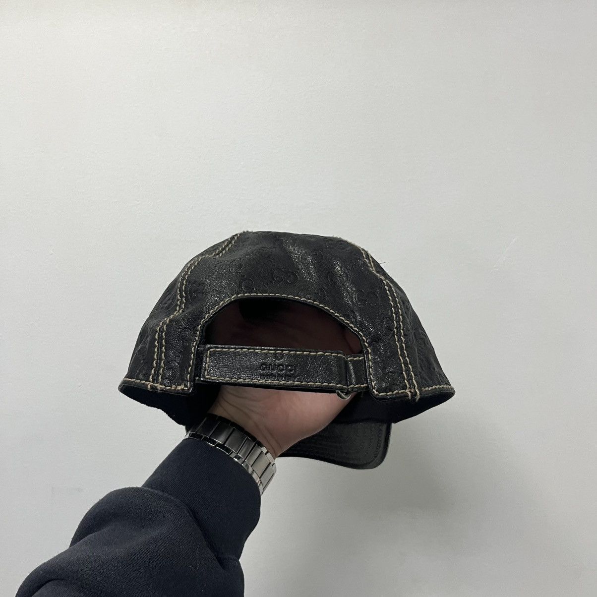 Gucci Gucci Cap Monogram Leather Size ONE SIZE - 4 Thumbnail