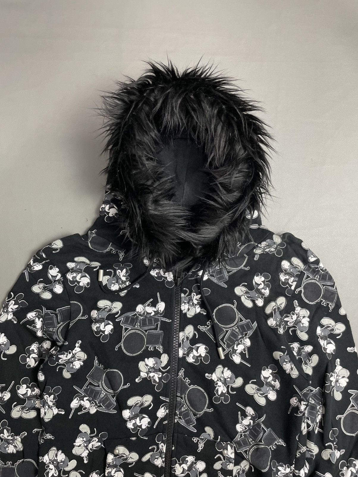 Hysteric Glamour Lagust X Mickey Mouse Zip Fur Hoodie Gothic style Size S / US 4 / IT 40 - 2 Thumbnail