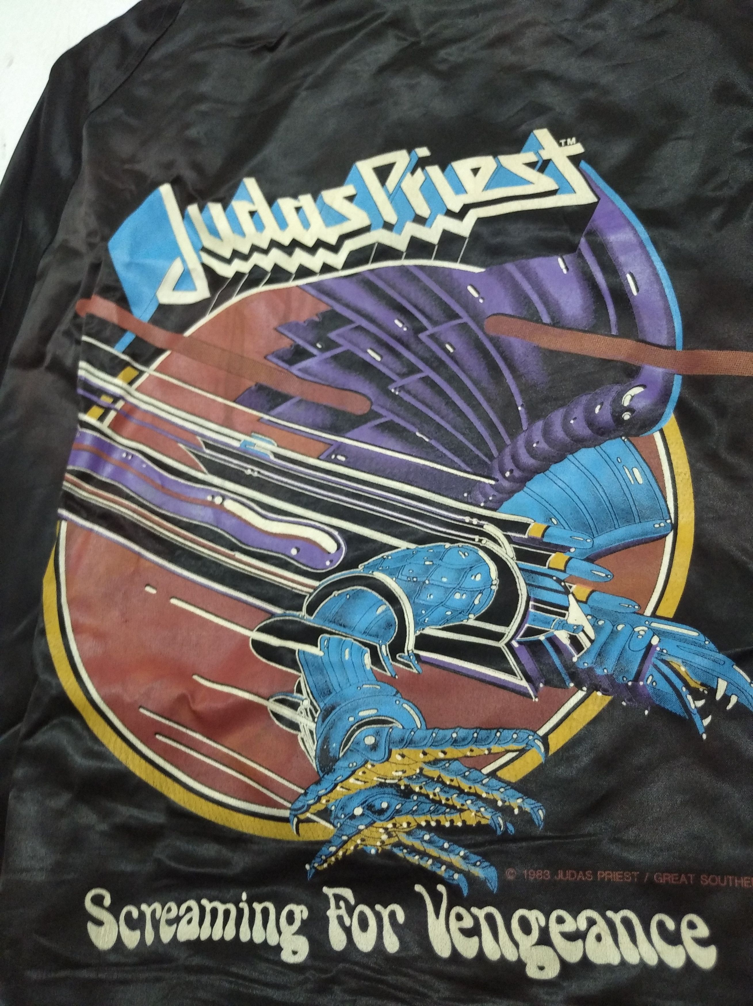 Judas Priest × Vintage Vintage Judas priest 1983 satin jacket band Size US L / EU 52-54 / 3 - 2 Thumbnail
