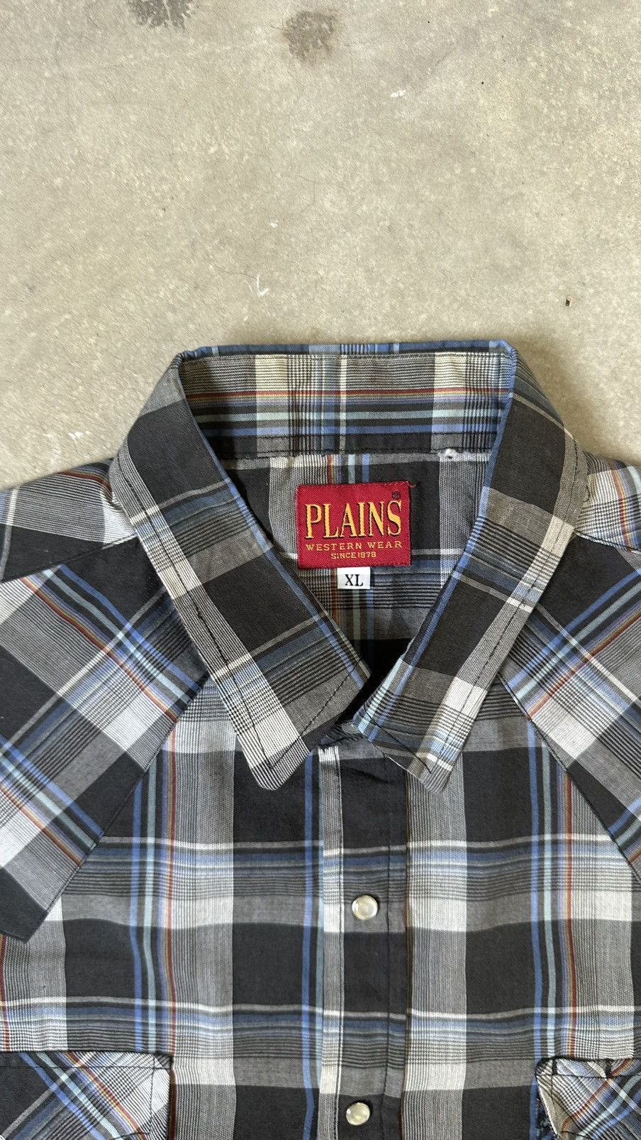 VINTAGE PLAINS WESTERN WEAR CHECKERED SHIRT
