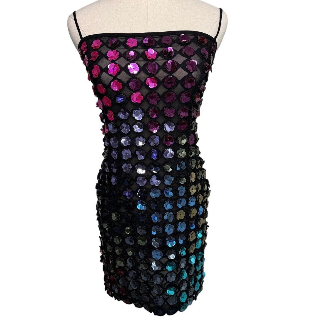 Cynthia Rowley Cynthia Rowley Bella Sequin Appliqué Dress size 2 XS Size XS / US 0-2 / IT 36-38 - 11 Thumbnail