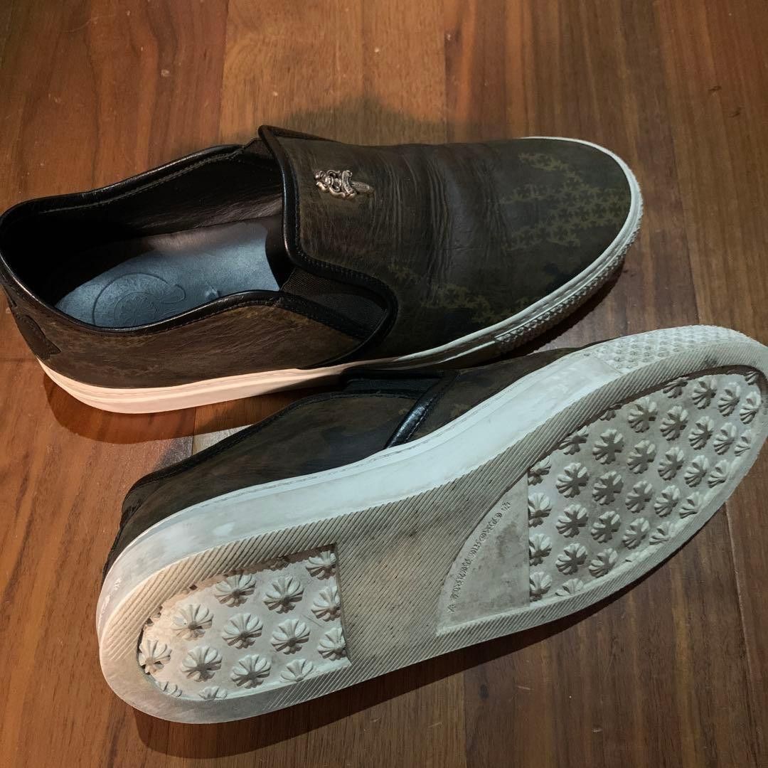 Chrome Hearts CHROME HEARTS Dagger Leather Patch Slip-on Shoes Black 42 Size US 9 / EU 42 - 6 Thumbnail
