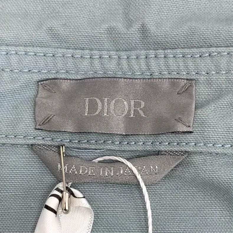 Dior Dior Size 38 24 blue letter embroidery cotton lapel single- Size US XXS / EU 40 - 6 Thumbnail