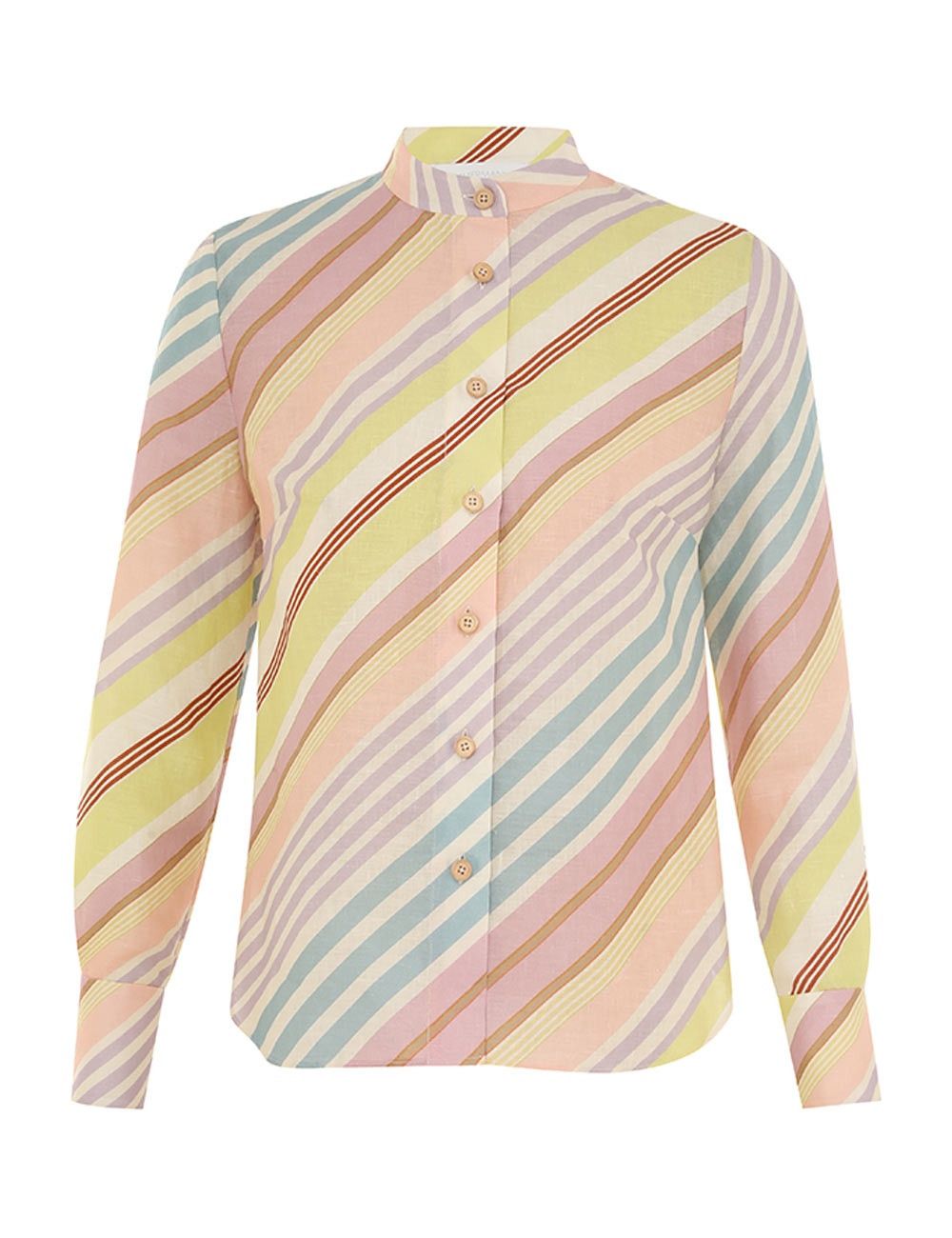 Zimmermann oc11z0525 Halliday Slim Shirt in Multicolor Size S / US 4 / IT 40 - 1 Thumbnail