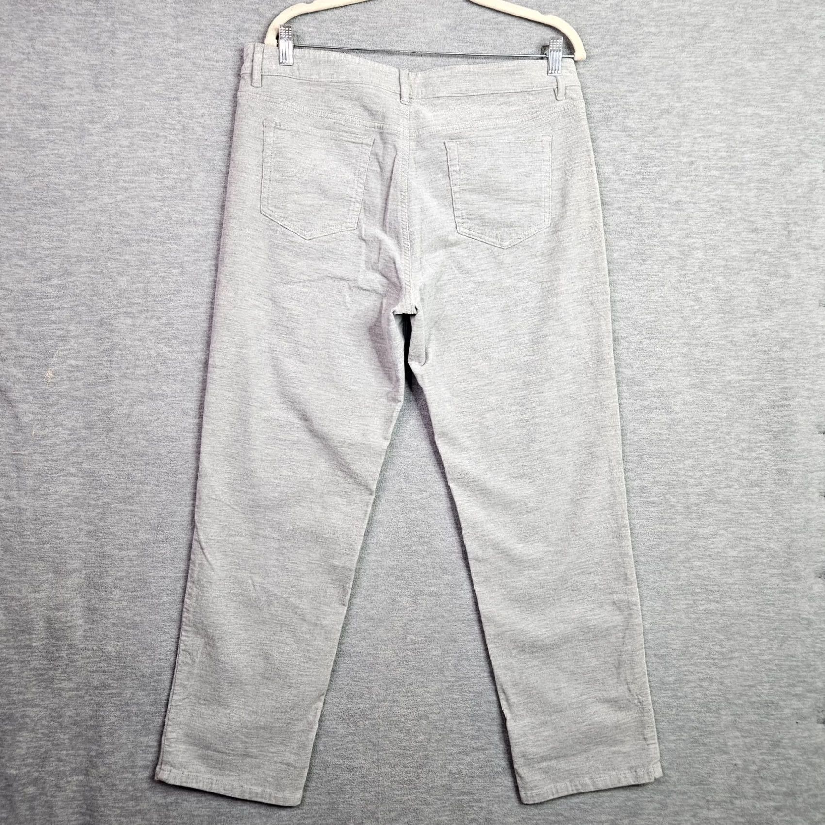 J. Jill J.JILL Corduroy Pants Women 14P Mid Rise Gray Solid Casual Outdoor Preppy Men/Womens? Size 36" / US 14 / IT 50 - 2 Thumbnail