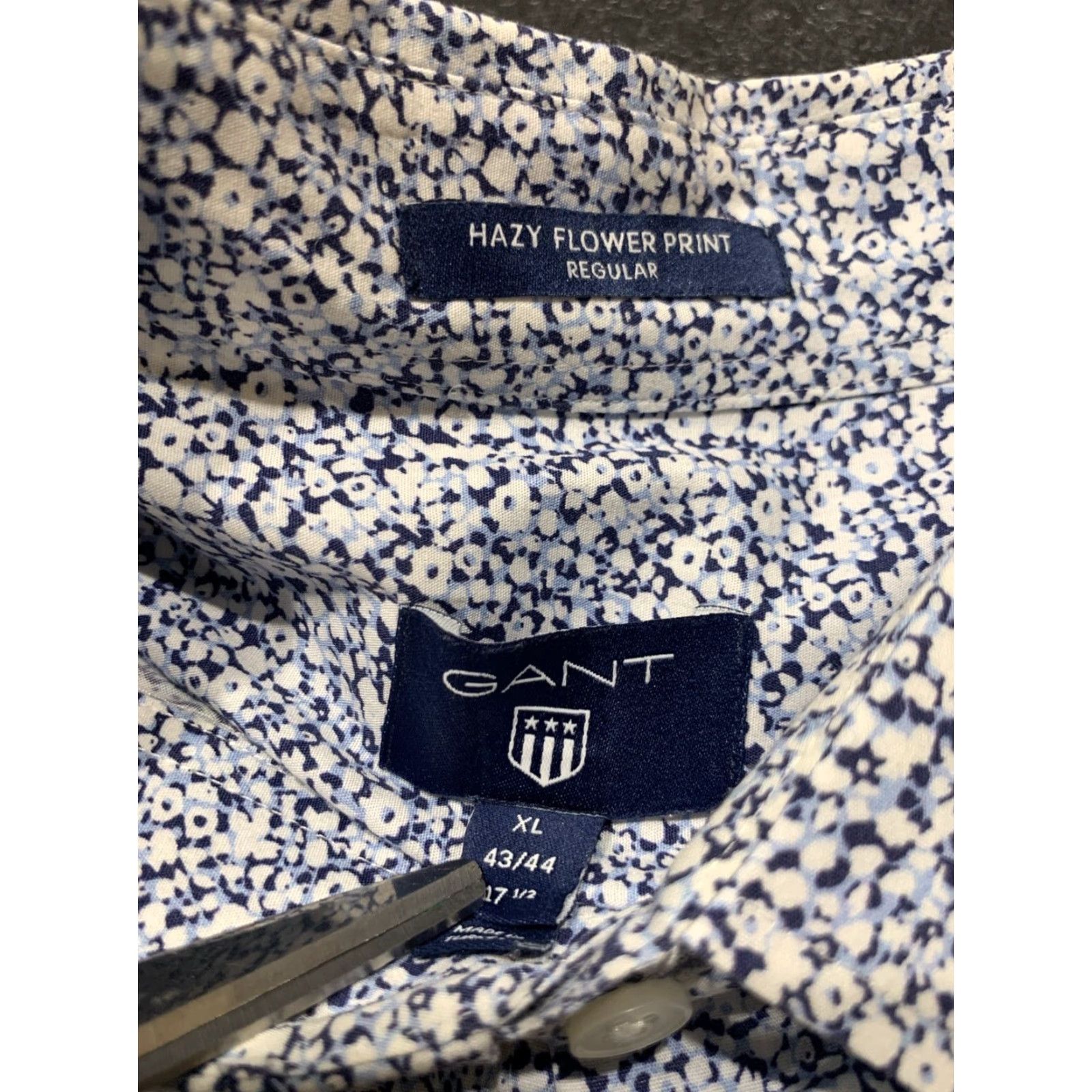 Gant GANT Blue Floral Long Sleeve Button-Up Shirt XL Mens Size US XL / EU 56 / 4 - 6 Thumbnail