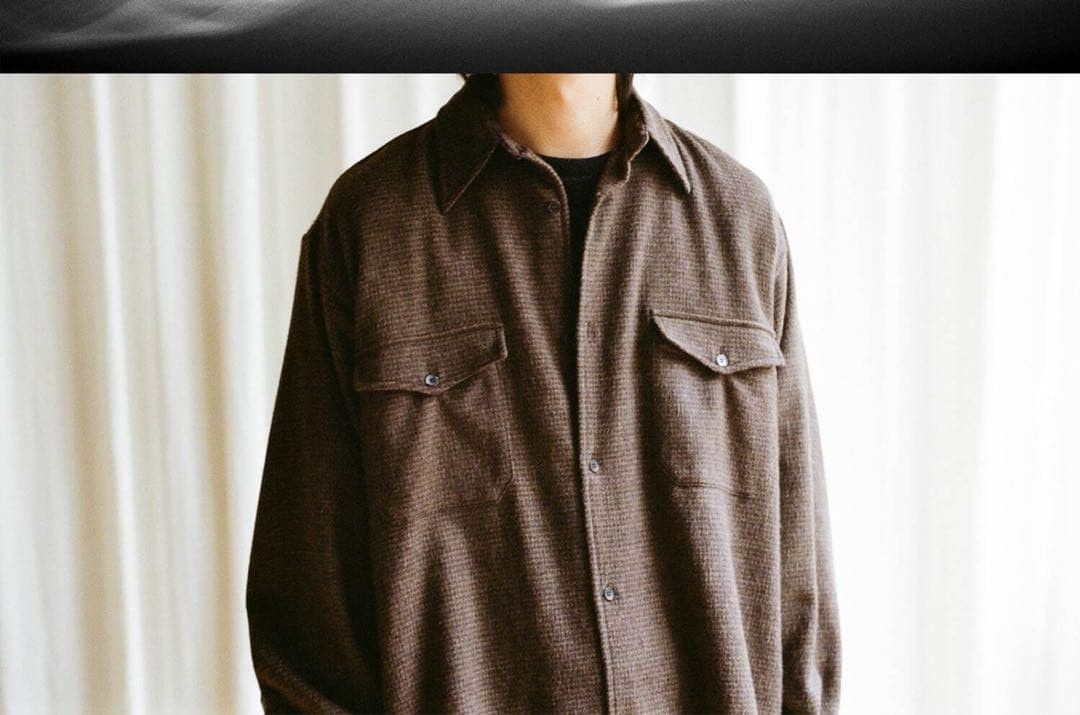 Comoli COMOLI 22AW W/CA Wool Cashmere Houndstooth CPO Jacket 2 Size US M / EU 48-50 / 2 - 5 Thumbnail