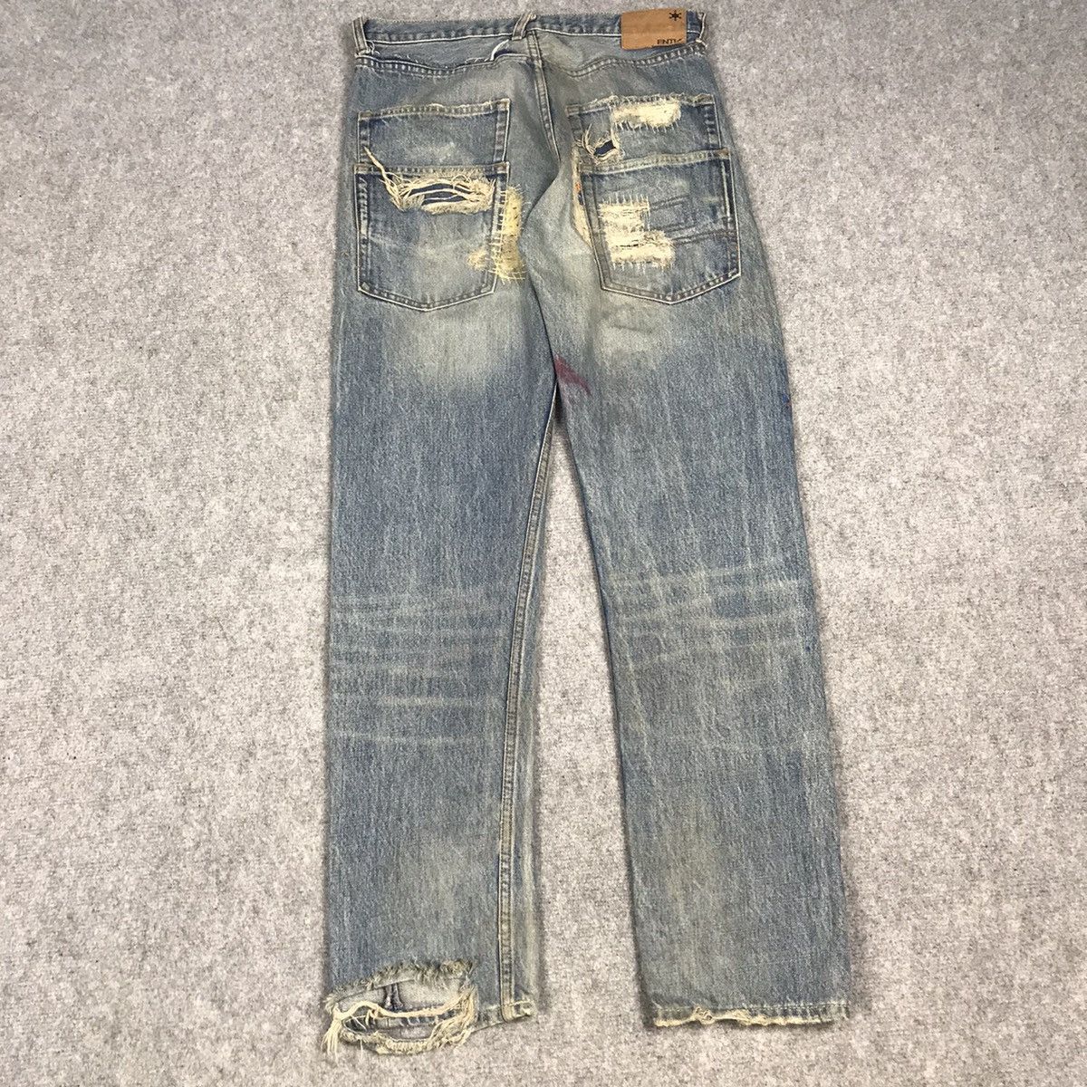 Japanese Brand ENTIA DISTRESSED DENIM JAPAN STYLE DENIM PANTS Size US 30 / EU 46 - 8 Thumbnail