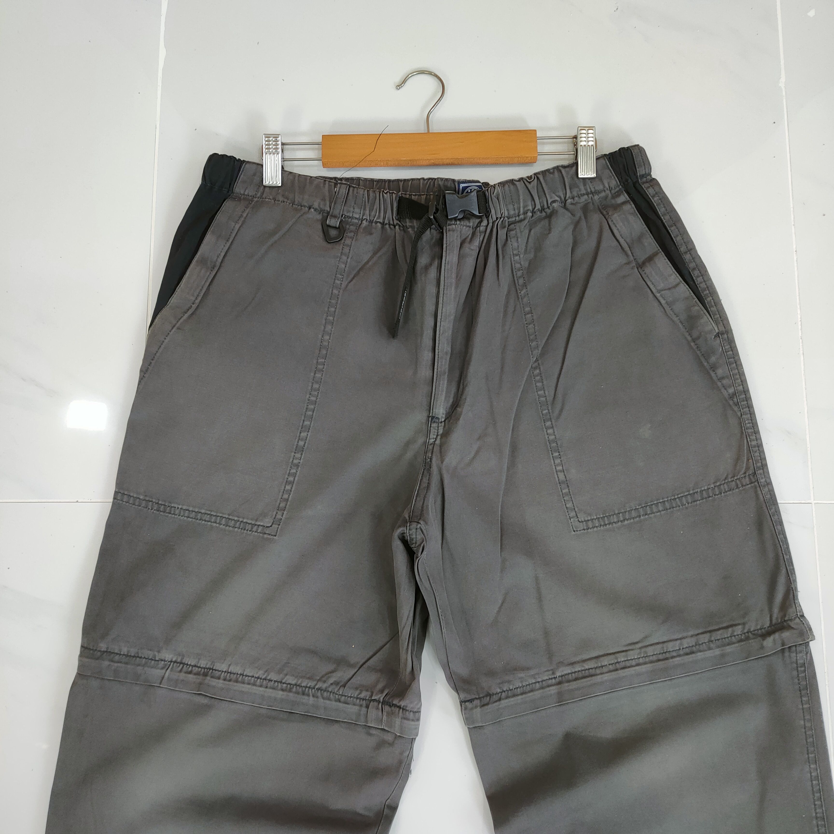 Japanese Brand BRIDGE GREY BUCKLE BAGGY PANTS Size US 34 / EU 50 - 2 Thumbnail