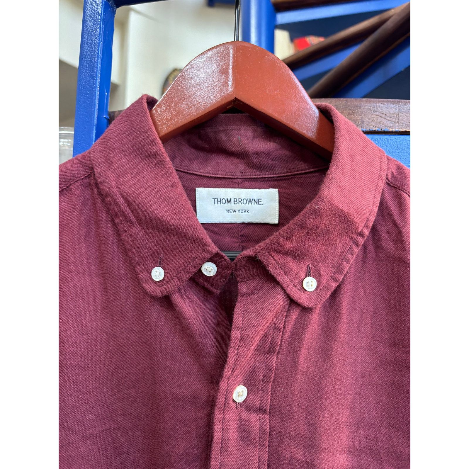 Thom Browne Thom Browne Burgundy LS Button Down (Size 5 XXL) Size US XXL / EU 58 / 5 - 3 Thumbnail