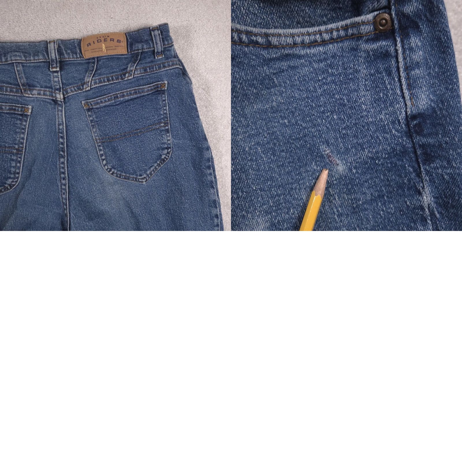 Vintage Riders Jeans Womens 10P Blue Medium Wash High Rise Mom Taper Denim Pants Casual Size 32" / US 10 / IT 46 - 10 Thumbnail