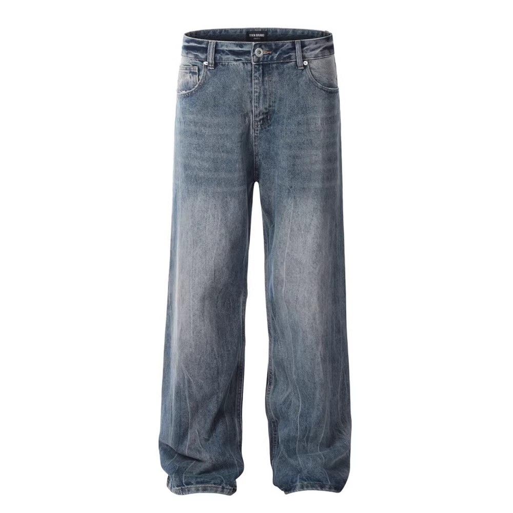 Japanese Brand × Jean Men's oversize vintage washed distressed wide-leg jeans Size US 32 / EU 48 - 1 Thumbnail