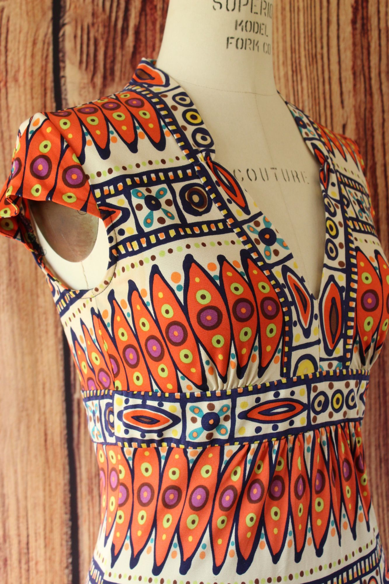 Trina Turk Trina Turk Womens Blouse, Silk, Size 0, Tribal Pattern in O Size XS / US 0-2 / IT 36-38 - 7 Thumbnail