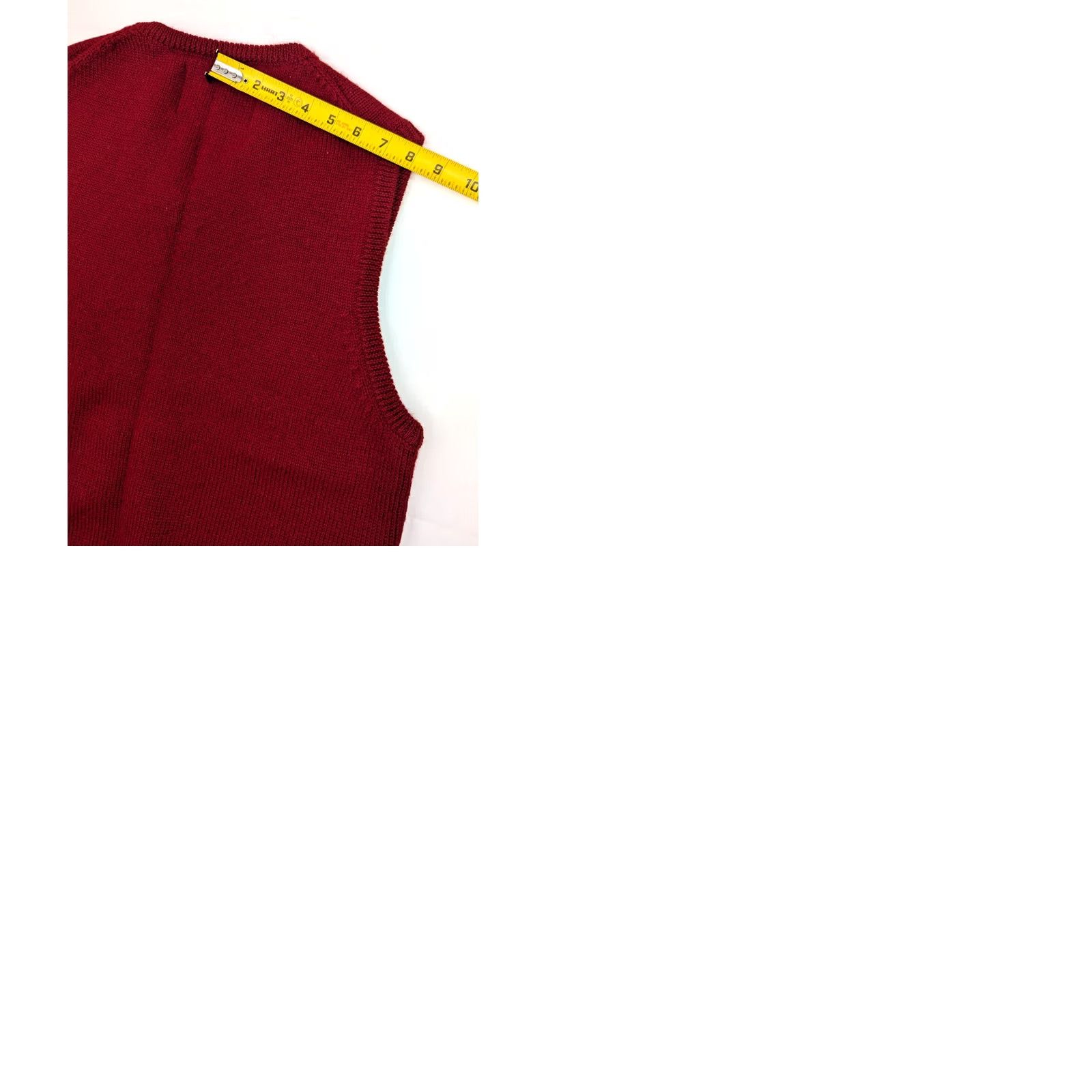 Abercrombie & Fitch VINTAGE Abercrombie & Fitch Sweater Vest Mens XL Red 100% Wool V-Neck Knit Classic Wool Knit Vintage Style Logo Knit Size US XL / EU 56 / 4 - 9 Thumbnail