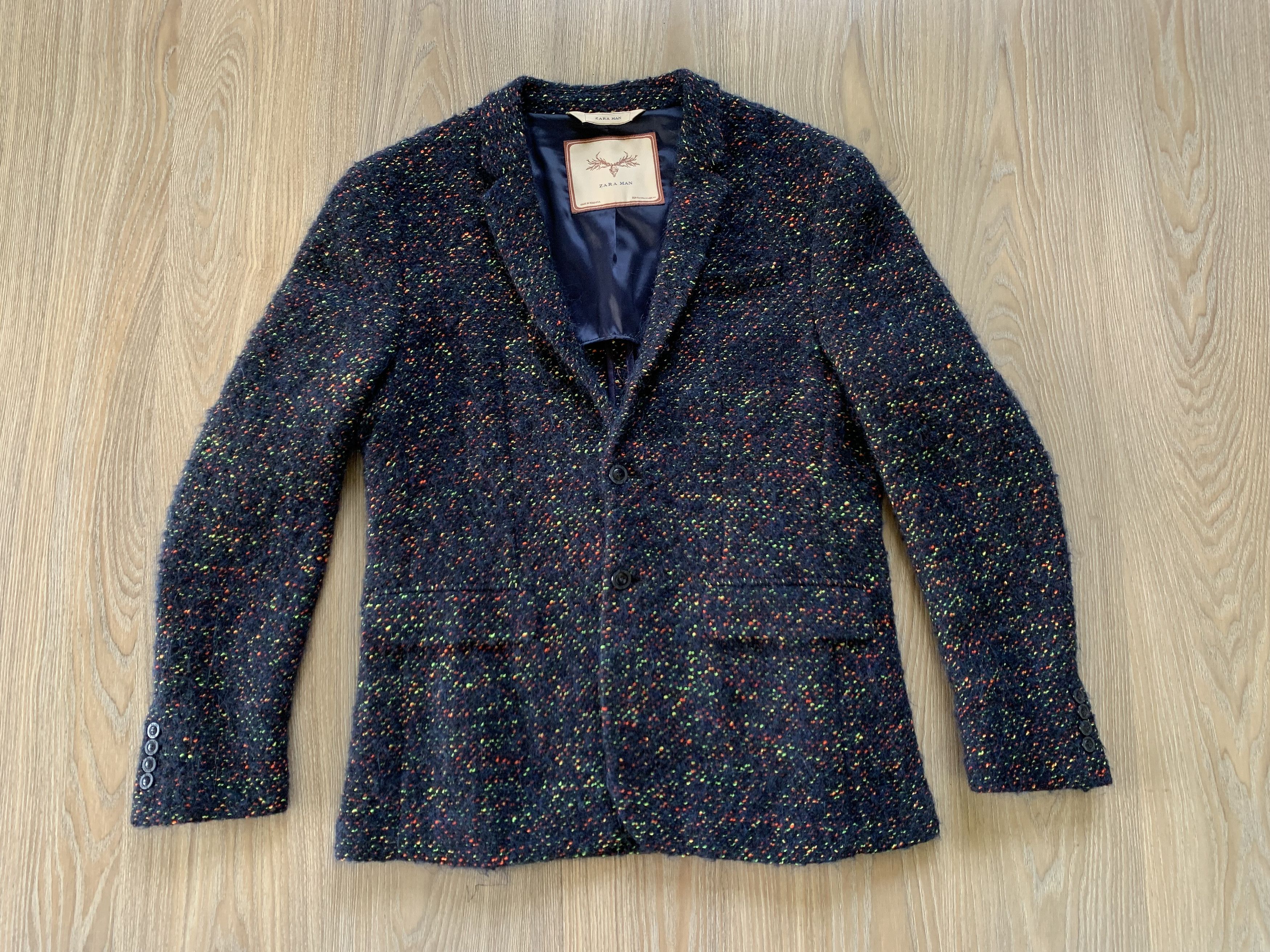 Zara Zara Man Casual Tweed Blazer Jacket Size 44L - 2 Thumbnail