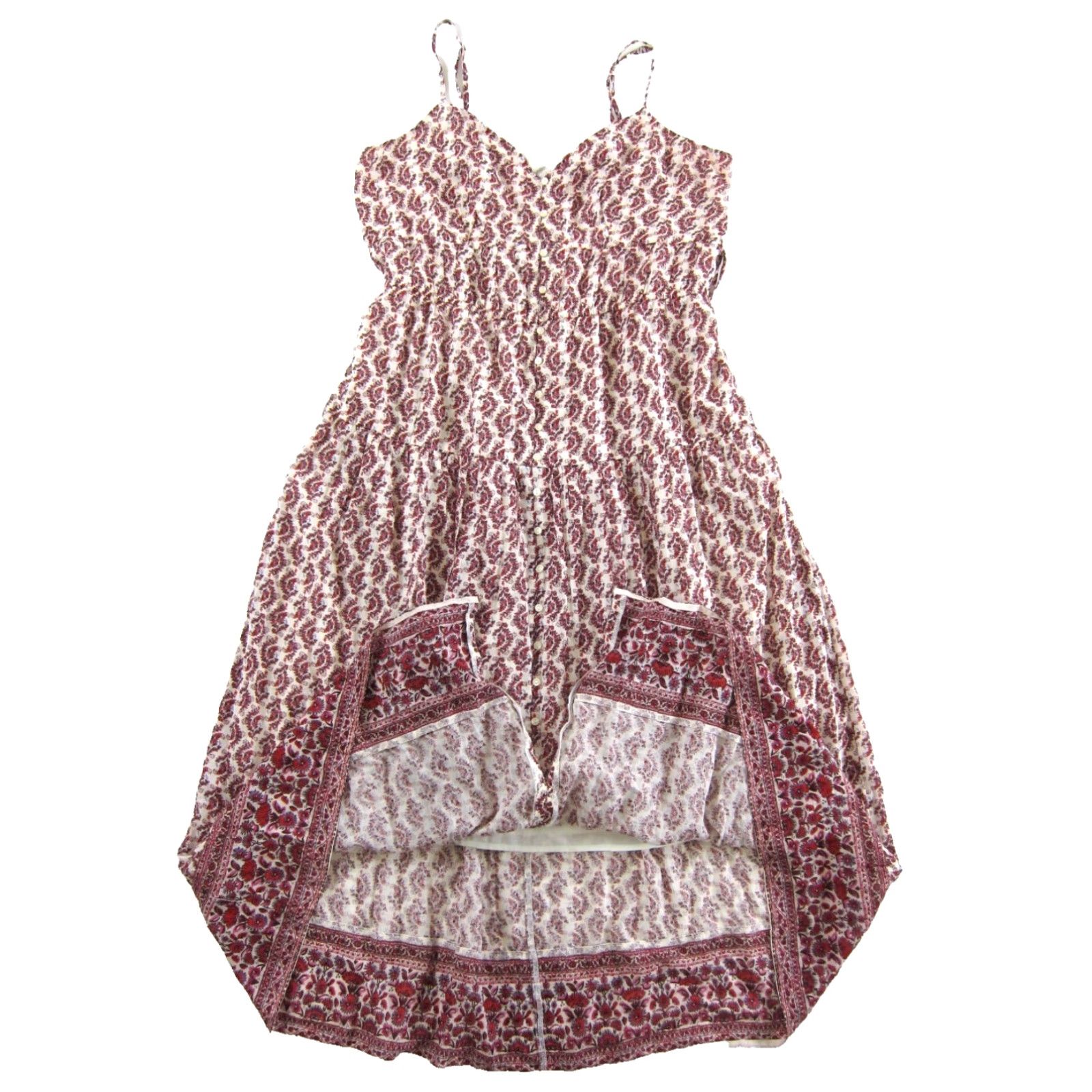 American Eagle Outfitters American Eagle Outfitters Dress Maxi Sun 100% Cotton Floral Pink XL Womens Size XL / US 12-14 / IT 48-50 - 6 Thumbnail